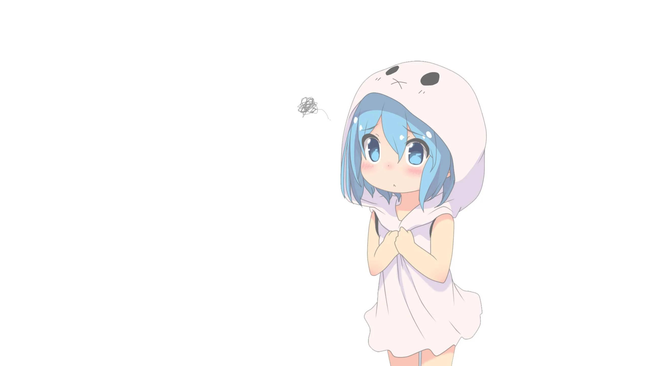 เด็กอนิเมะผมสีฟ้า วอลเปเปอร์