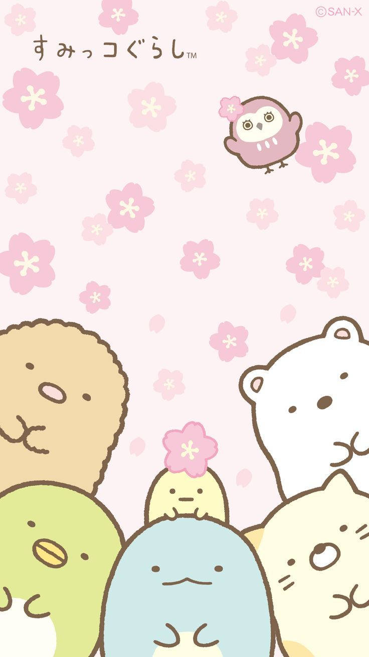 วอลเปเปอร์ตัวละคร Sumikko Gurashi คาวาอี้ตัวกลม — คาวาอี้ วอลเปเปอร์