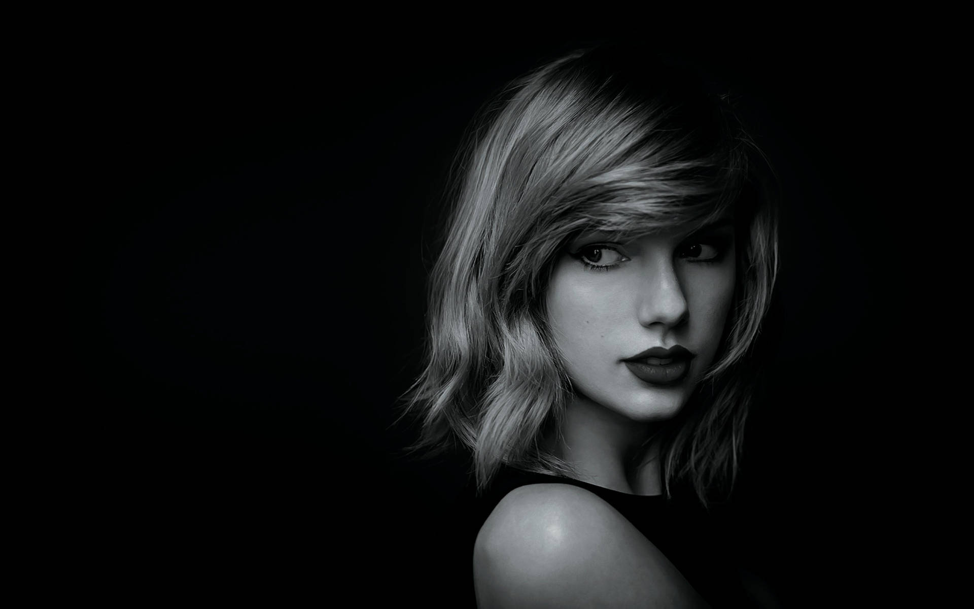 ภาพเหมือนขาวดำของเทย์เลอร์ สวิฟต์ นักร้องหรือนักแต่งเพลง — Taylor Swift วอลเปเปอร์