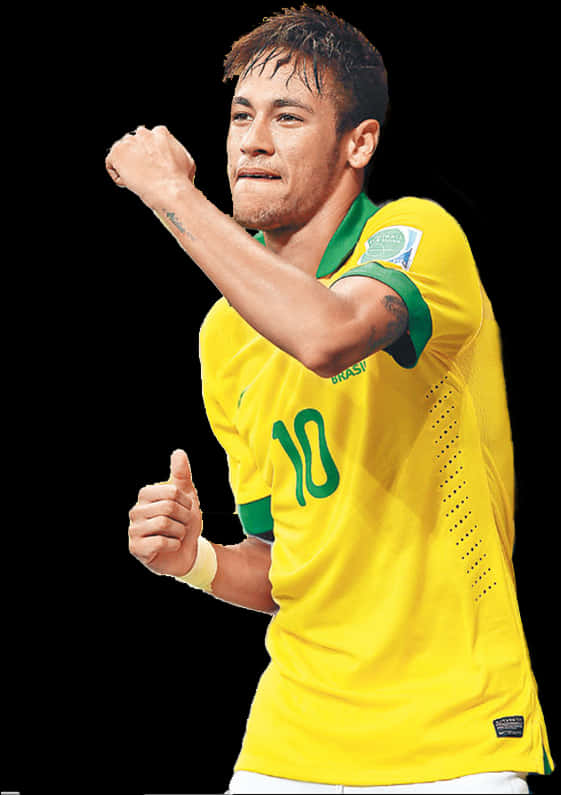 เนย์มาร์ฉลองชัยในเสื้อทีมบราซิล วอลเปเปอร์