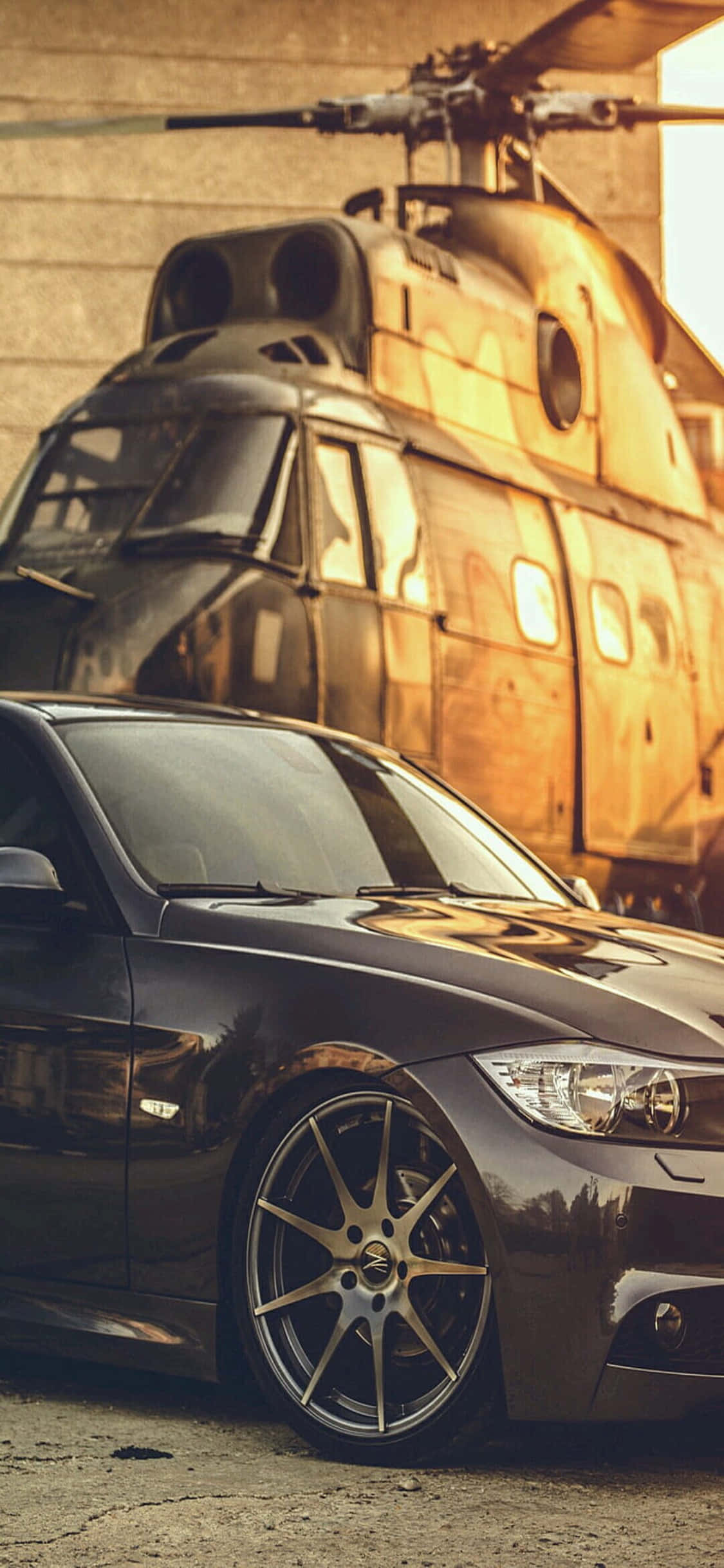 เพลิดเพลินกับทิวทัศน์จากเฮลิคอปเตอร์ iPhone Xs วอลเปเปอร์