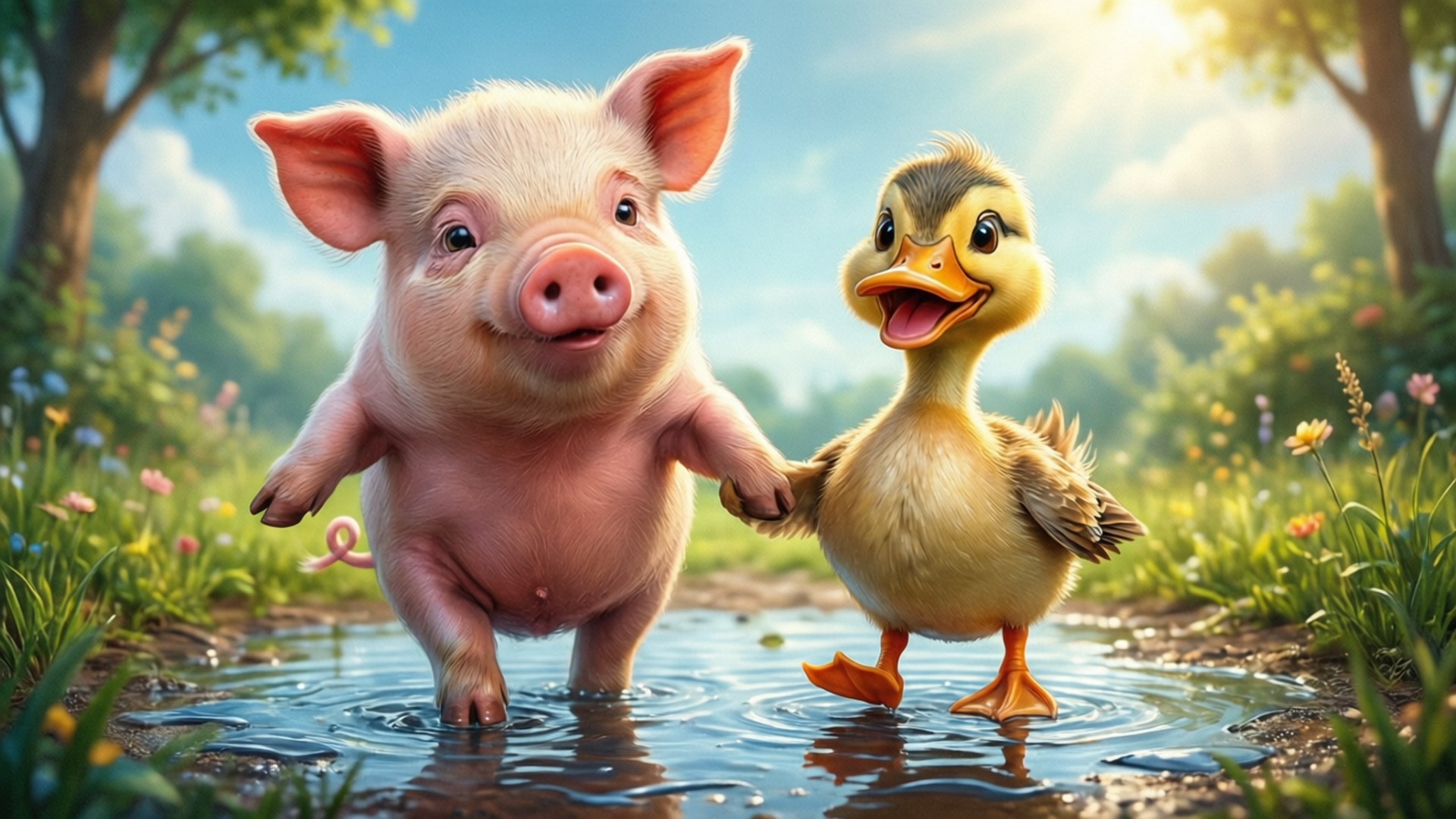 เพื่อนหมูและเป็ด วอลเปเปอร์