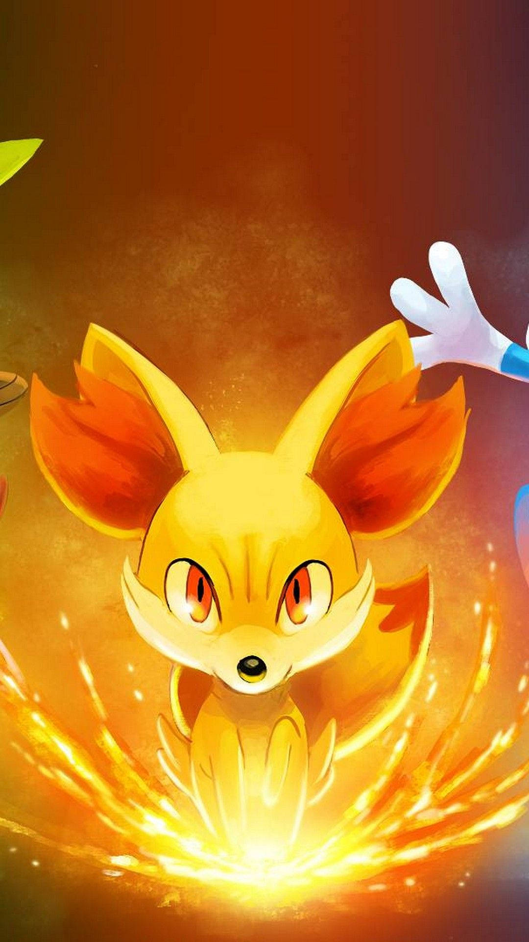 เฟนเนคินสุดร้อนแรง Pokemon iPhone วอลเปเปอร์