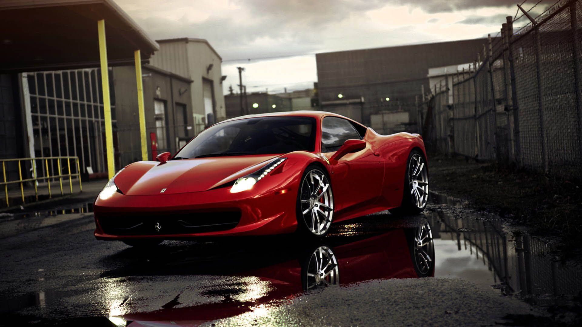เฟอร์รารี่ 458 Rosso Corsa 1920x1080 วอลเปเปอร์