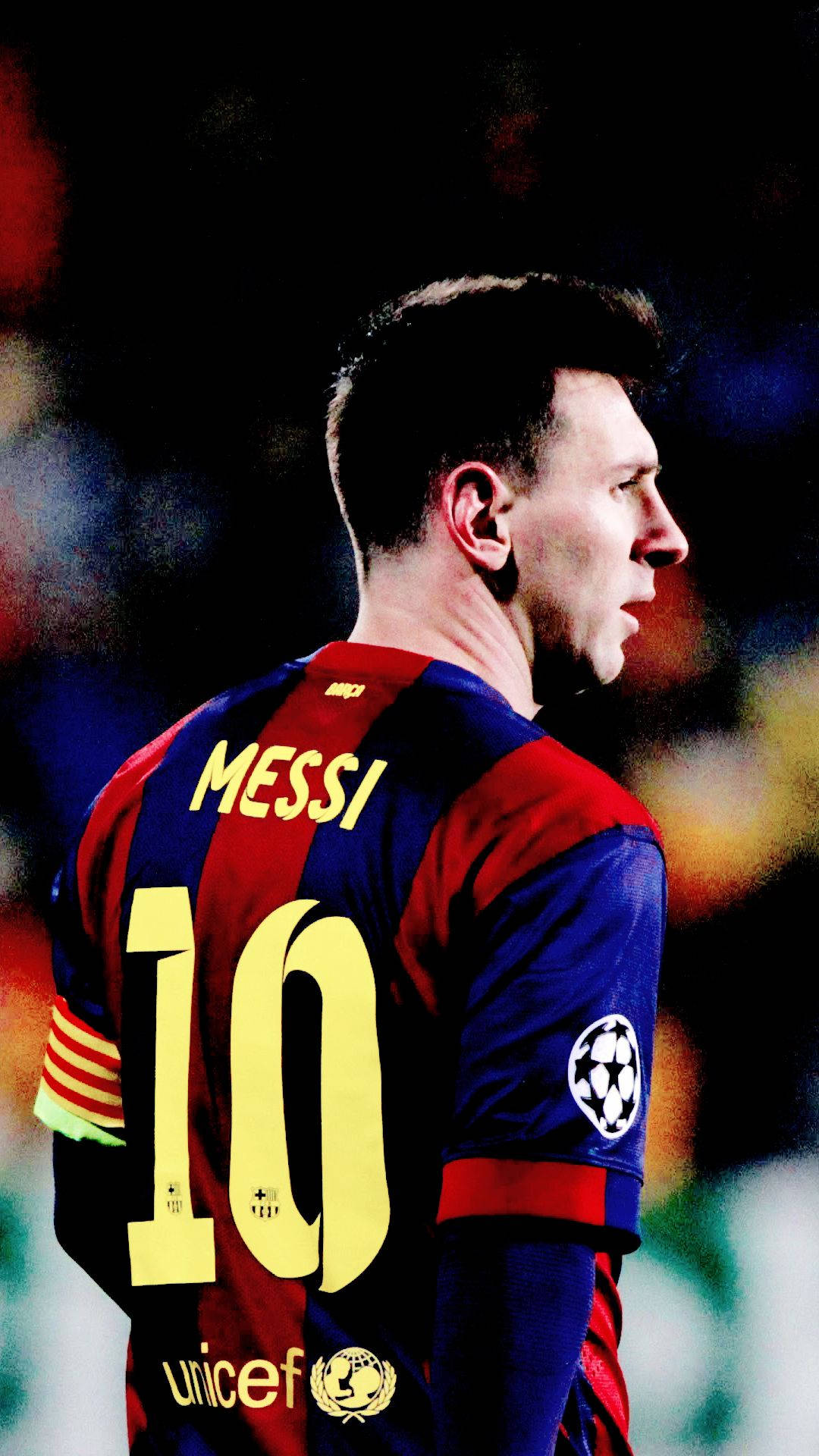 วอลเปเปอร์เมสซี่ หมายเลข 10 และโลโก้ยูนิเซฟบนเสื้อ — เมสซี วอลเปเปอร์