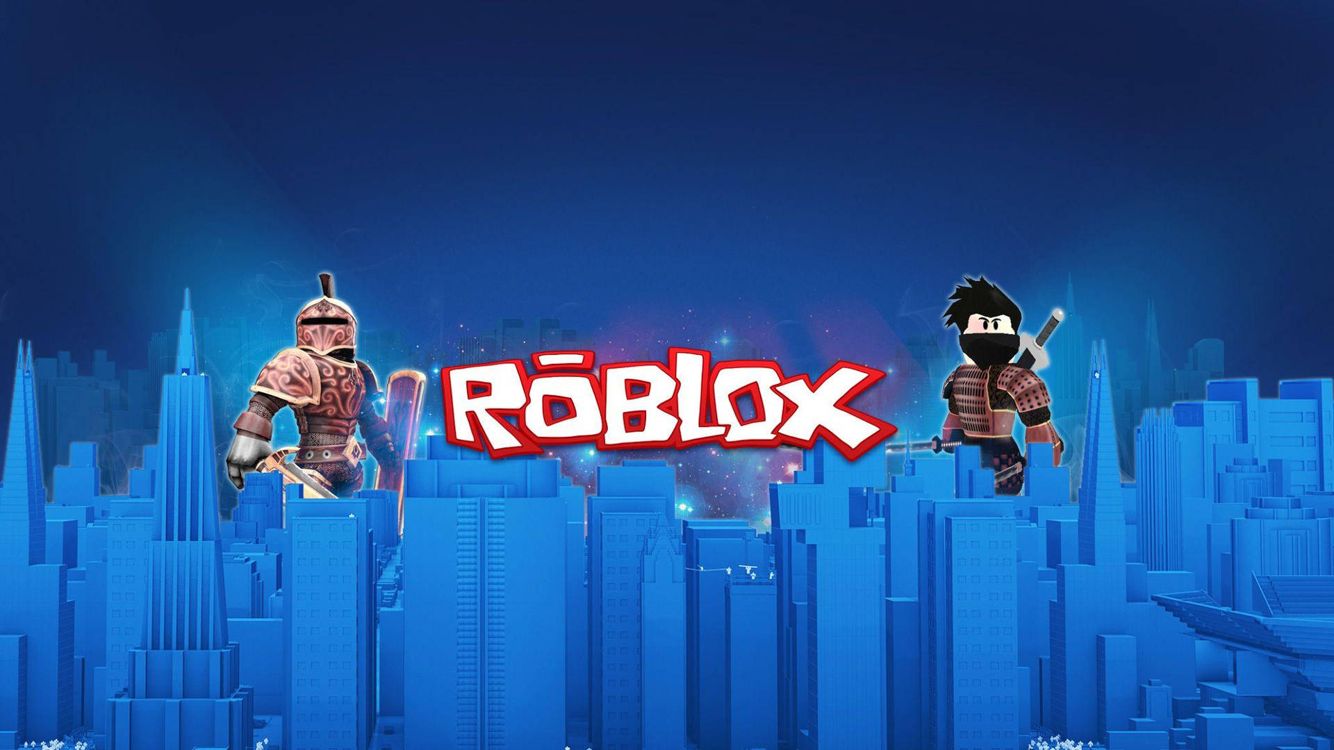 วอลเปเปอร์ 3D โทนสีฟ้าของการออกแบบเมืองในเกม Roblox — Roblox วอลเปเปอร์