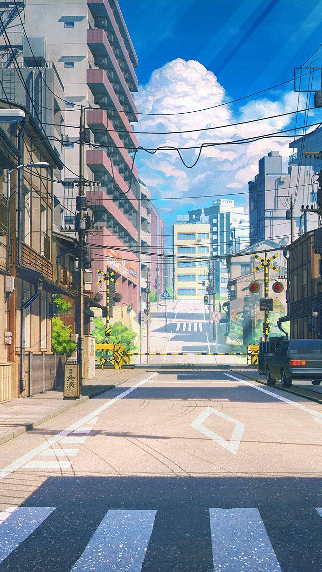 เมืองอนิเมะญี่ปุ่นที่น่ารัก วอลเปเปอร์