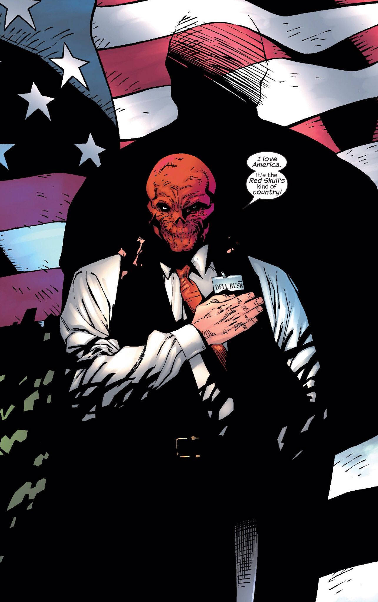 Red Skull American Flag วอลเปเปอร์
