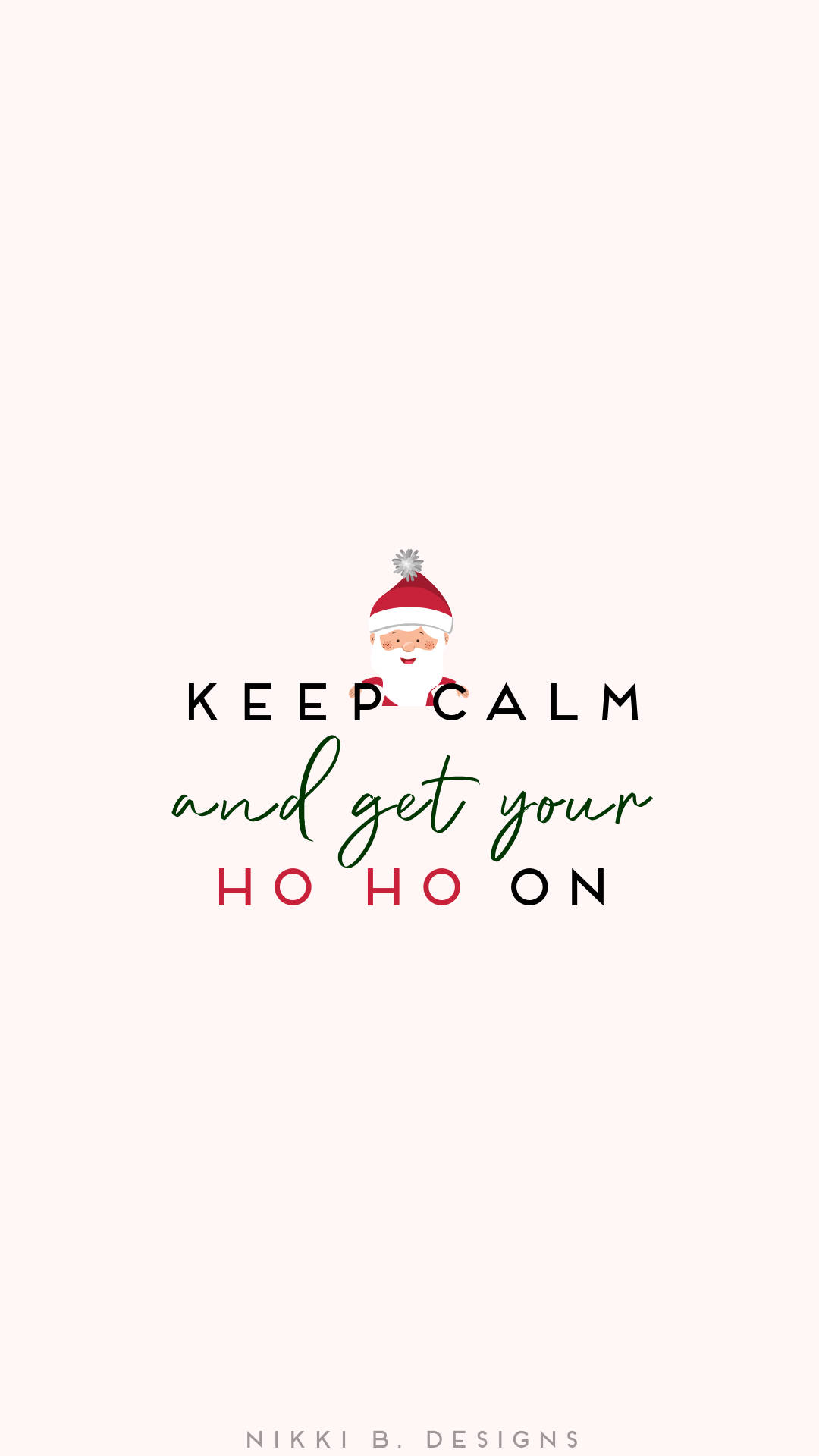 เรียบง่าย น่ารัก คริสต์มาส iPhone Keep Calm วอลเปเปอร์