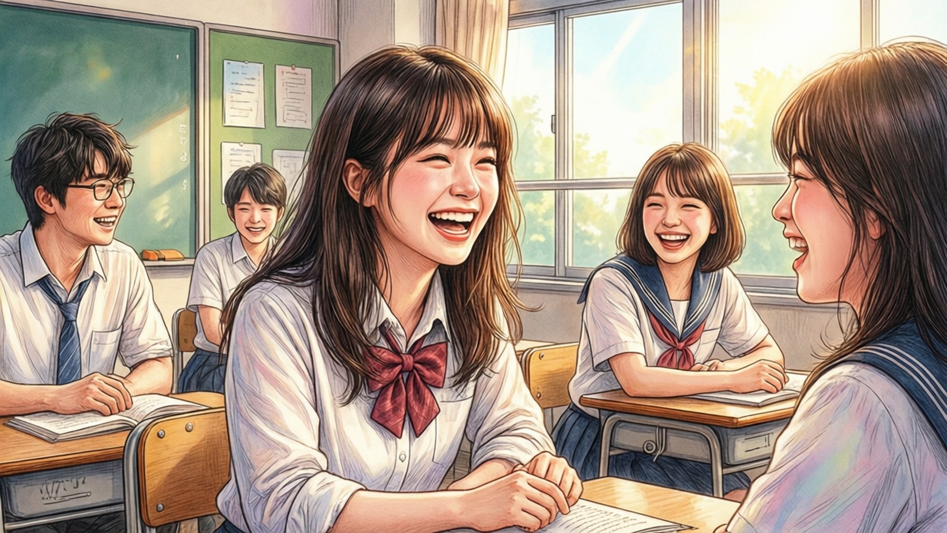 เสียงหัวเราะในห้องเรียน วอลเปเปอร์