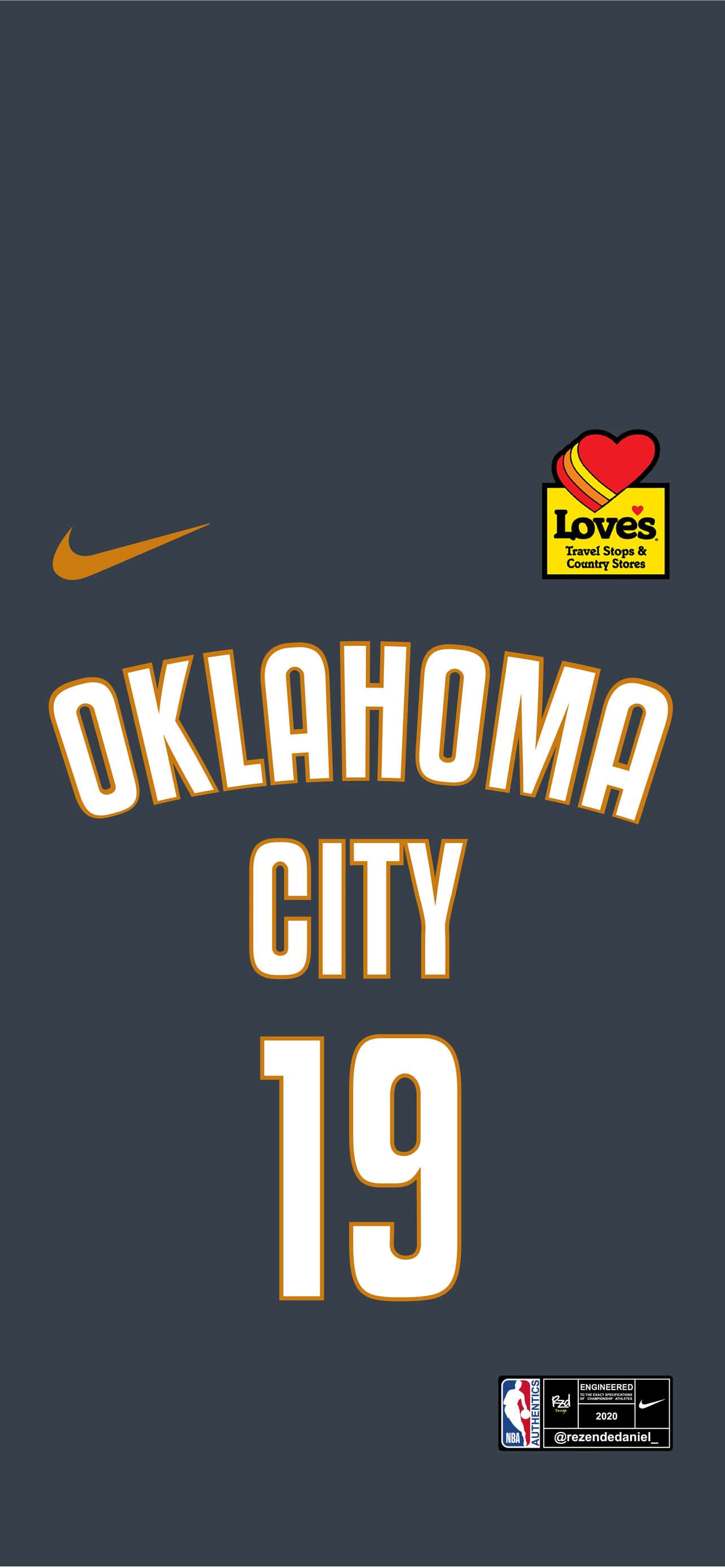 เสื้อหมายเลข 19 ของ Oklahoma City Thunders วอลเปเปอร์