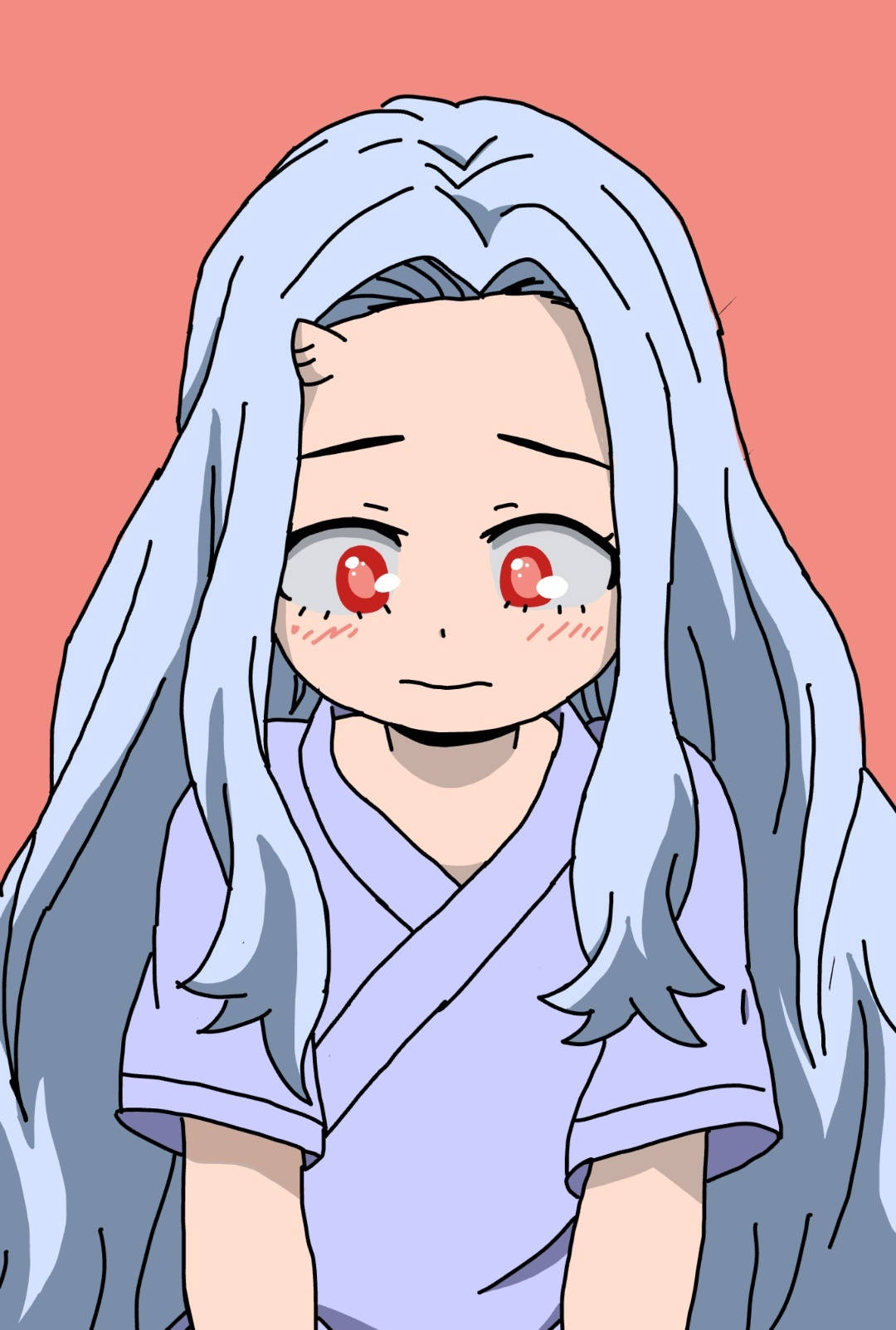 เอริขี้อายก้มหน้า — น่ารัก อนิเมะ GIF วอลเปเปอร์