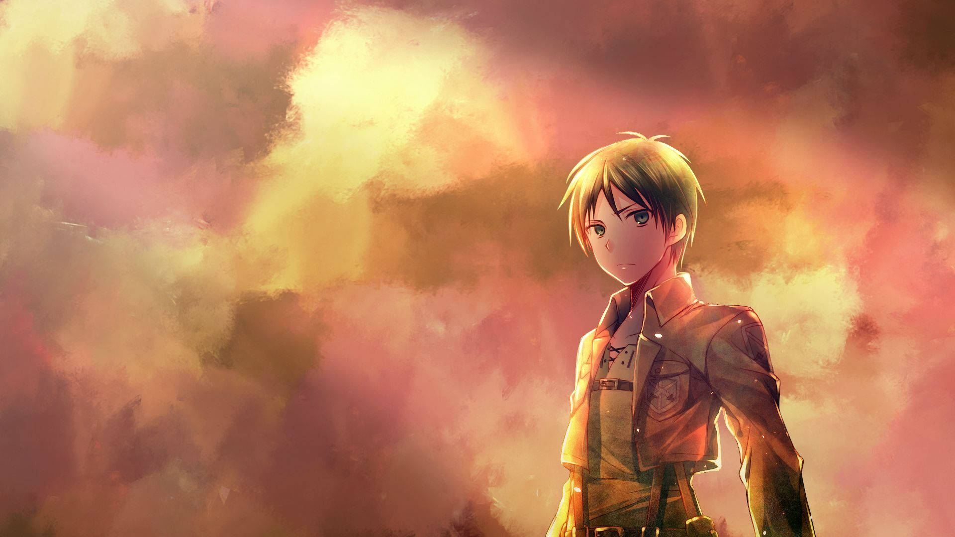 วอลเปเปอร์ Attack On Titan เอเรน เยเกอร์ในชุดทหารของเขา — Attack On Titan วอลเปเปอร์