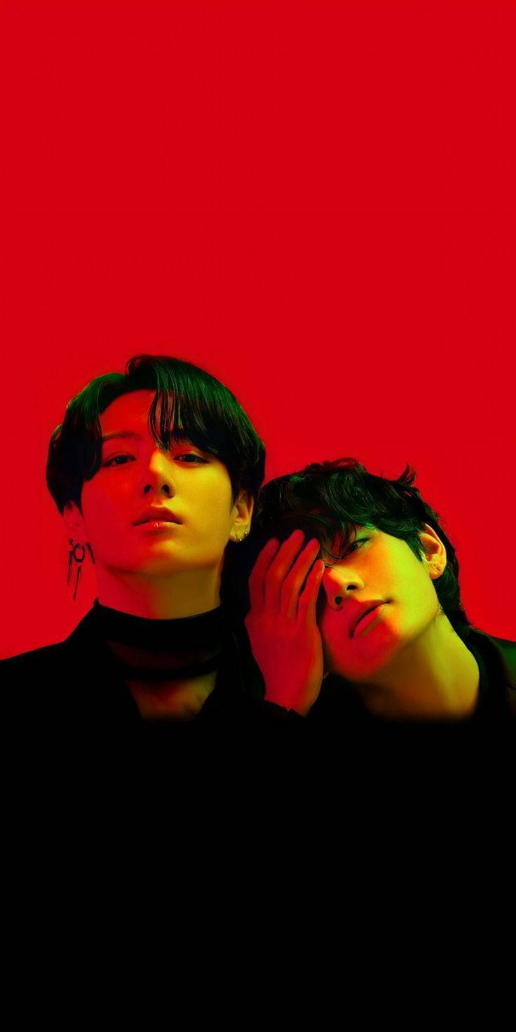 แทae คุก BTS สีแดง วอลเปเปอร์