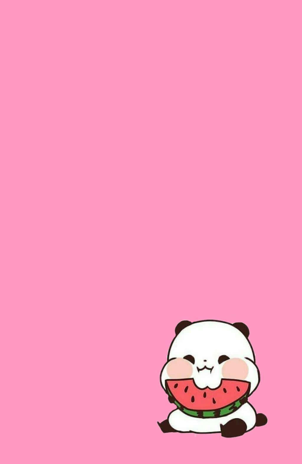 แพนด้าน่ารักสไตล์คาวาอี้สีชมพู Yururin Panda วอลเปเปอร์