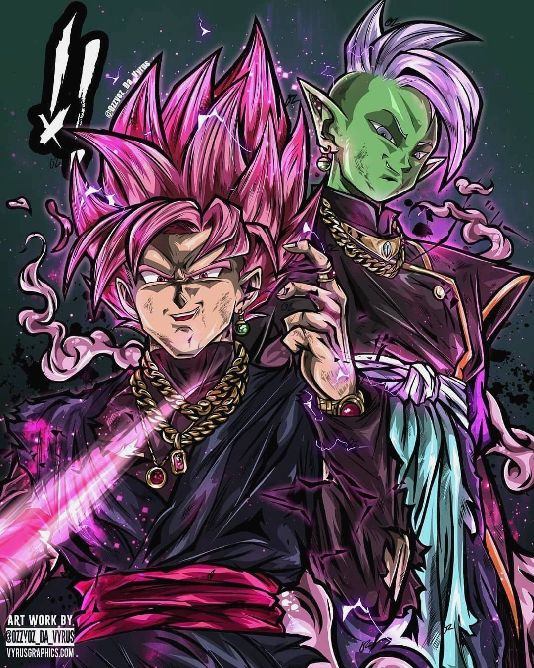 แฟนอาร์ต Goku Black iPhone วอลเปเปอร์