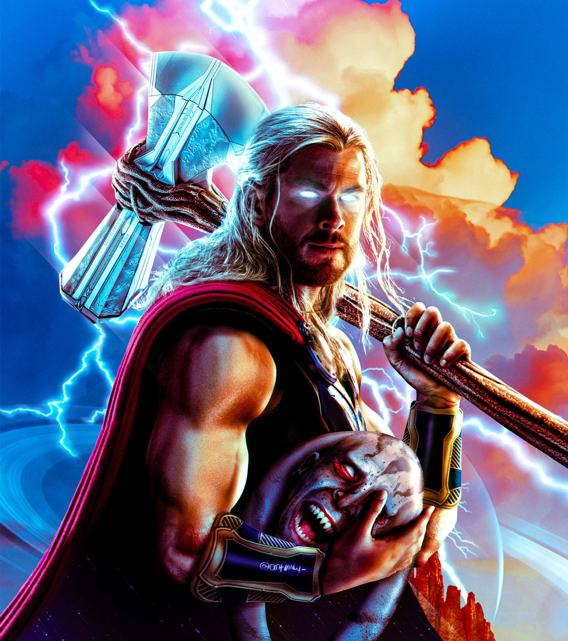 แฟนอาร์ต Thor Love And Thunder วอลเปเปอร์