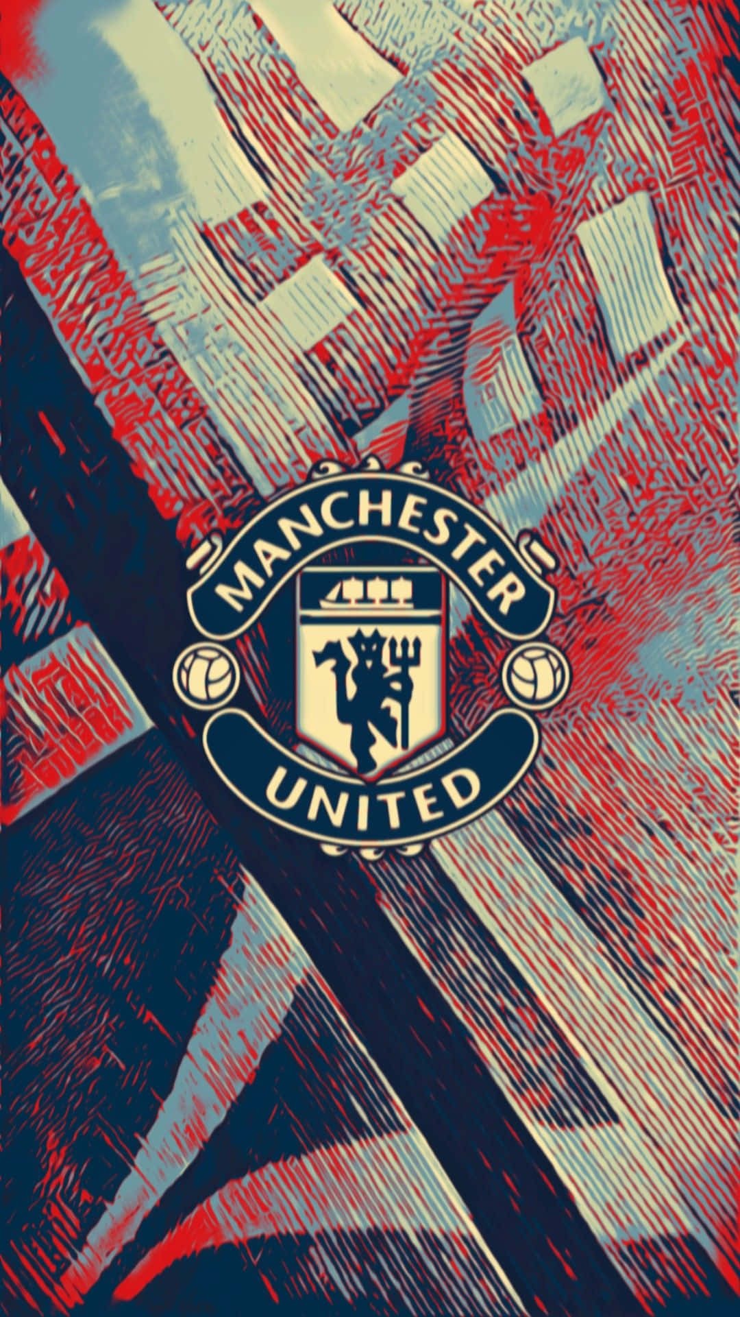 แมนเชสเตอร์ยูไนเต็ด วาดบนไอโฟน สีดำและแดง วอลเปเปอร์