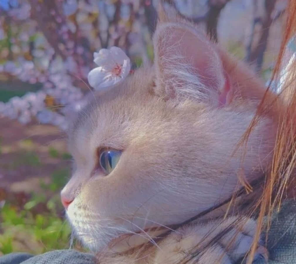 แมวสวยงามพักผ่อนอย่างสบาย วอลเปเปอร์