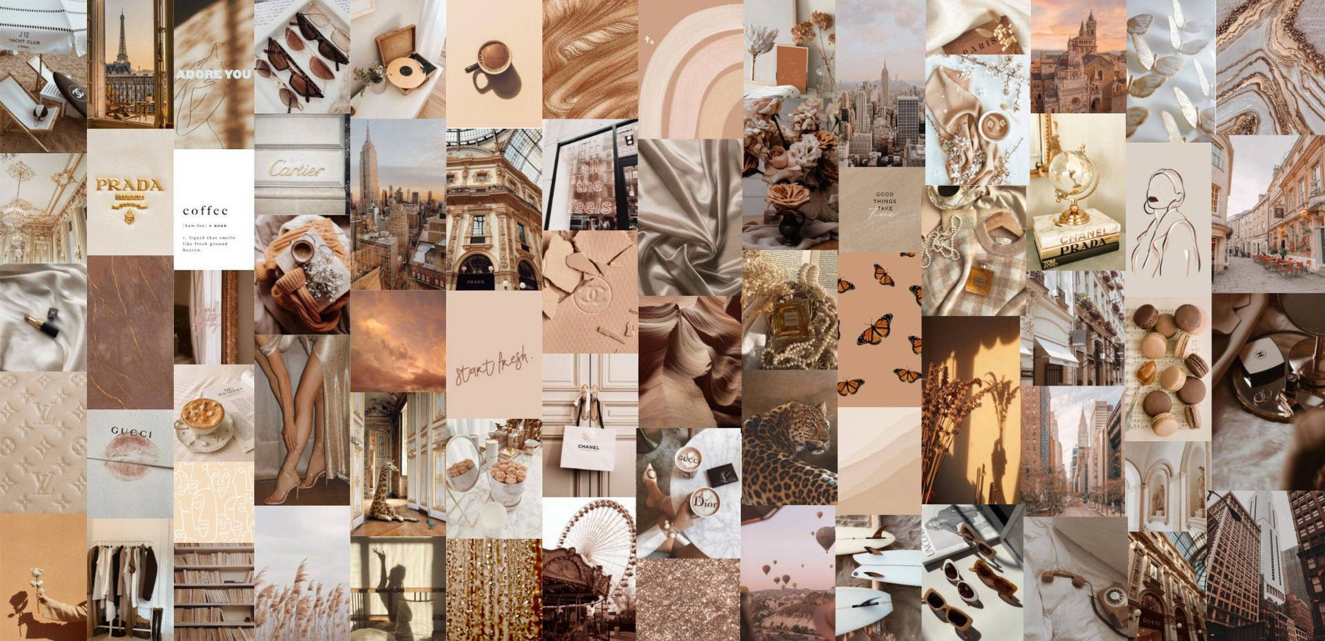 แล็ปท็อปสไตล์สวยงามสีเบจ — สีเบจ สุนทรียภาพ GIF วอลเปเปอร์
