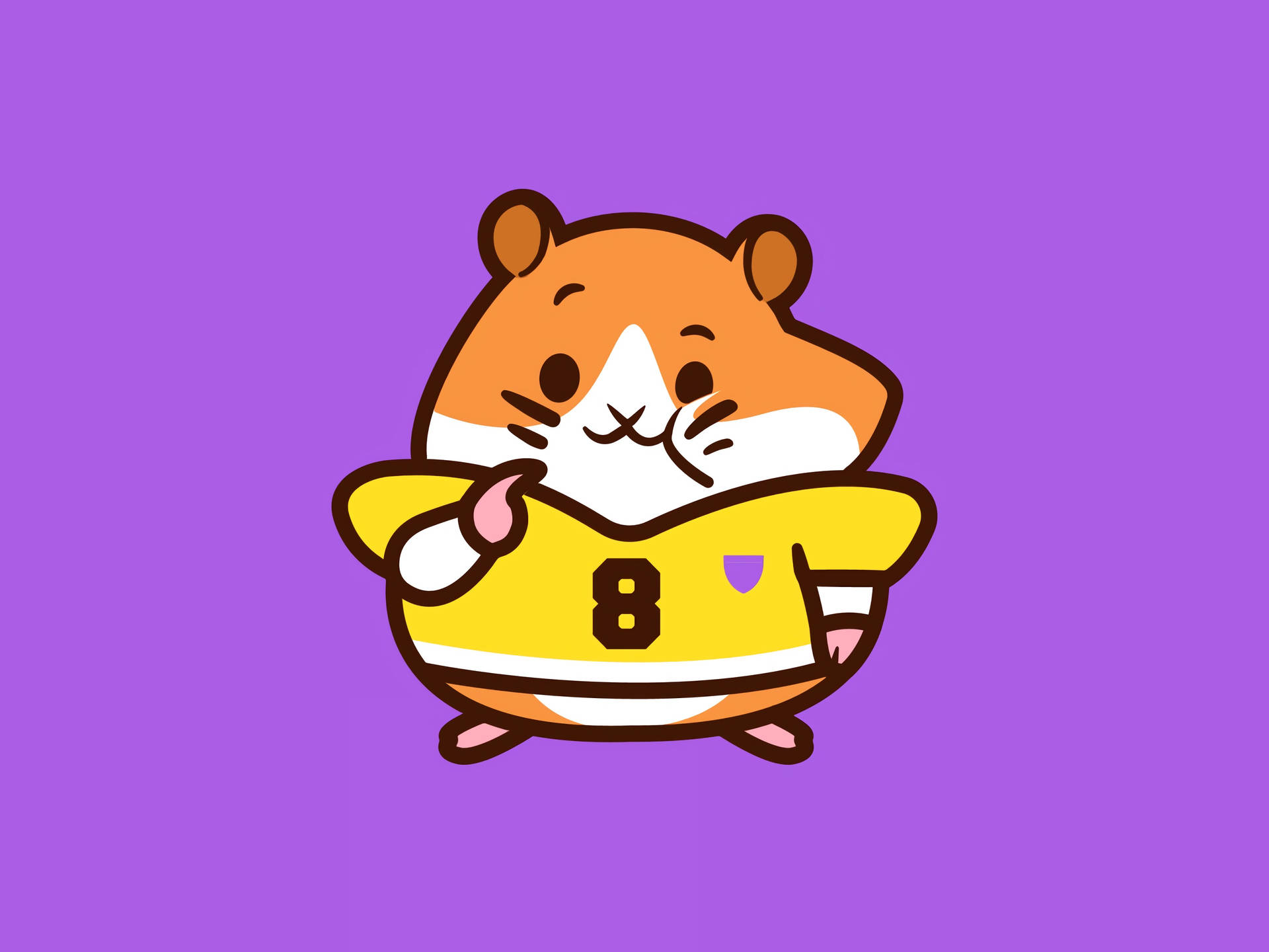 วอลเปเปอร์แฮมสเตอร์การ์ตูนน่ารักสวมชุดฟุตบอล — น่ารัก วอลเปเปอร์