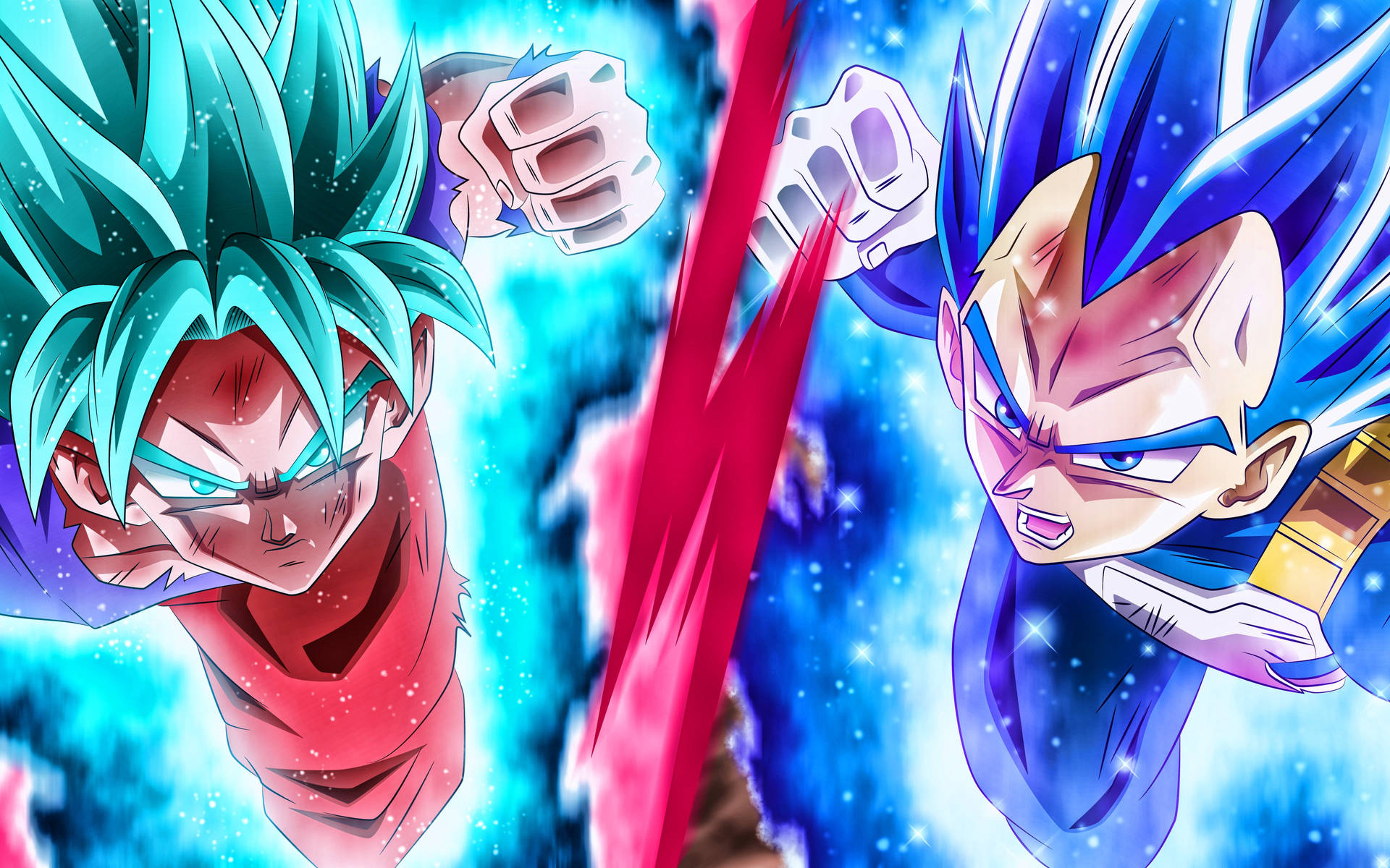โกคูและเบจิต้า DBZ 4K — ดราก้อนบอล Z GIF วอลเปเปอร์