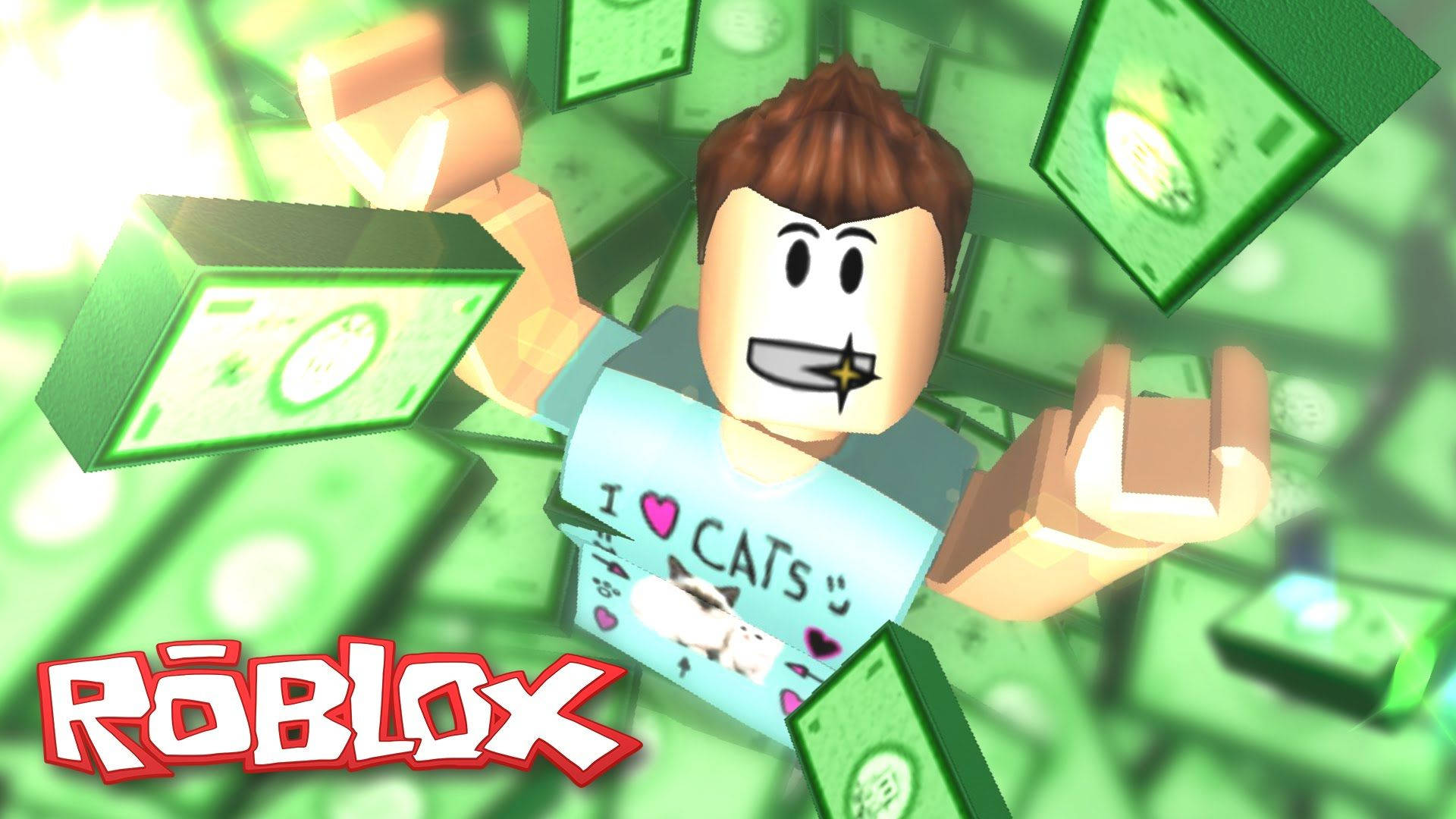 วอลเปเปอร์สุดเจ๋งของอวาตาร์ Roblox ของชายรวยพร้อมเงินของเขา — Roblox วอลเปเปอร์