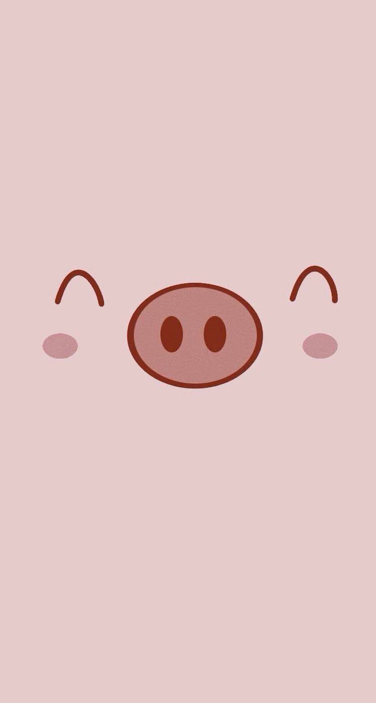โทรศัพท์การ์ตูนหมูสีชมพู วอลเปเปอร์