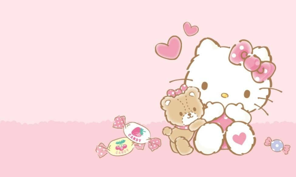 โบกมือจูบคิตตี้สุดน่ารัก วอลเปเปอร์