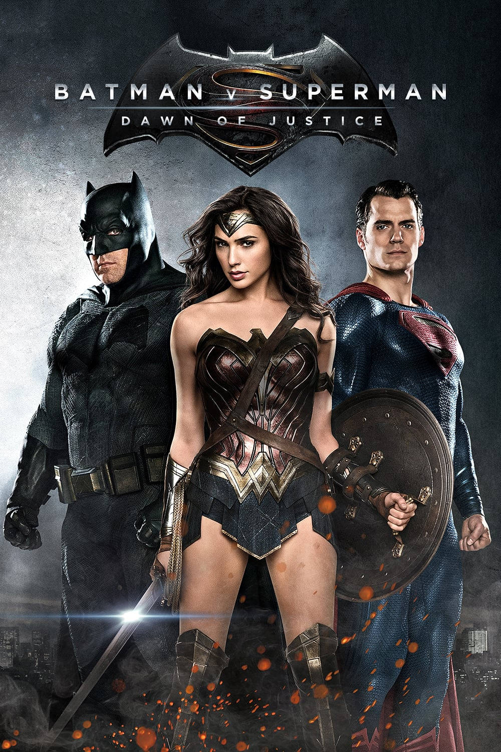 โปสเตอร์ Batman V Superman Dawn Of Justice พร้อม Wonder Woman วอลเปเปอร์