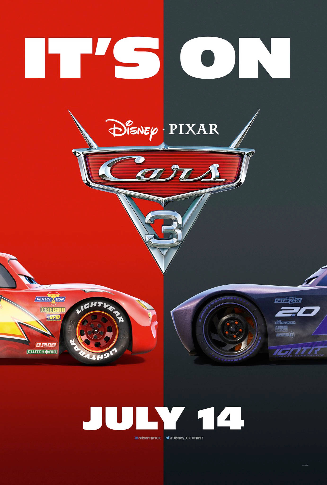 โปสเตอร์ Cars 3 Lightning ปะทะ Jackson วอลเปเปอร์