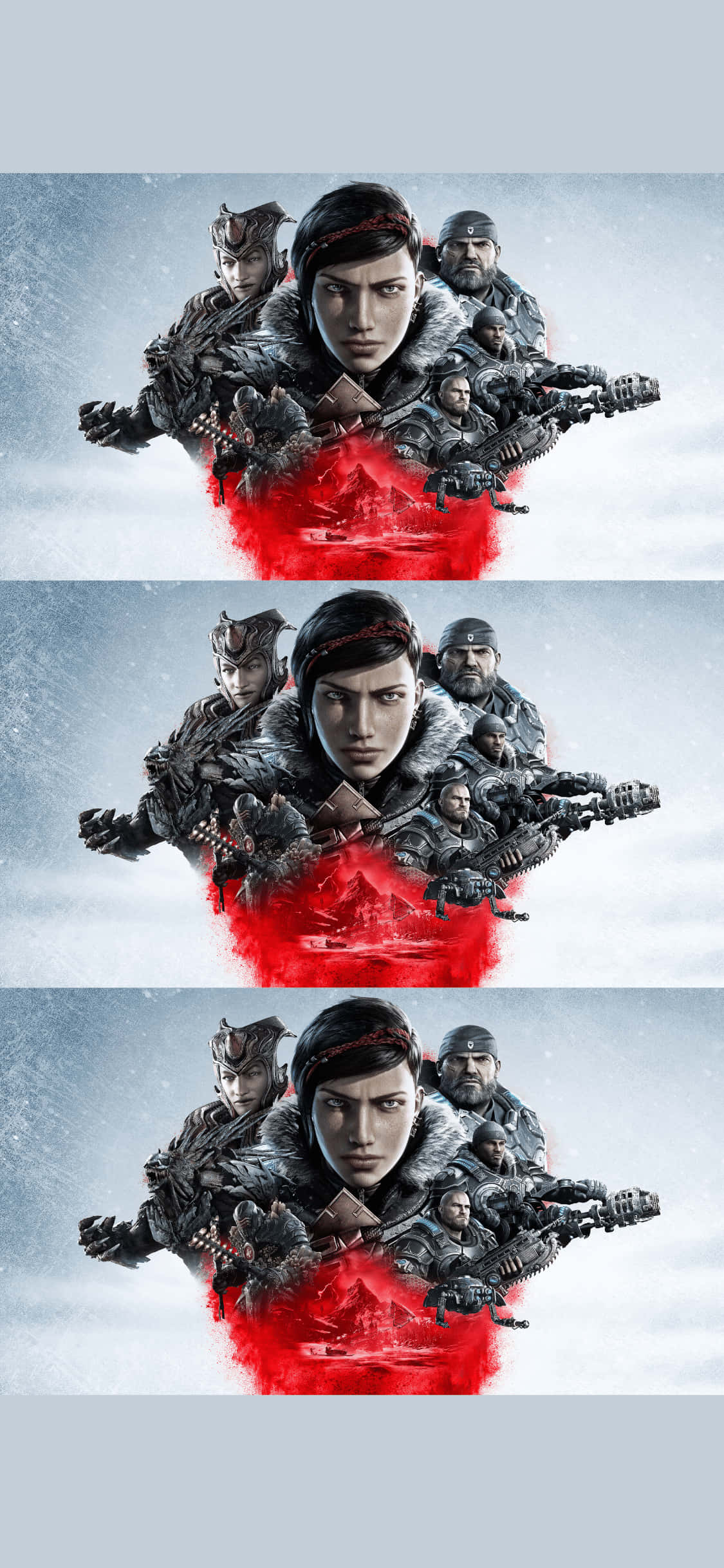 โปสเตอร์ที่มีผู้หญิงและผู้ชายอยู่ด้านหลัง วอลเปเปอร์
