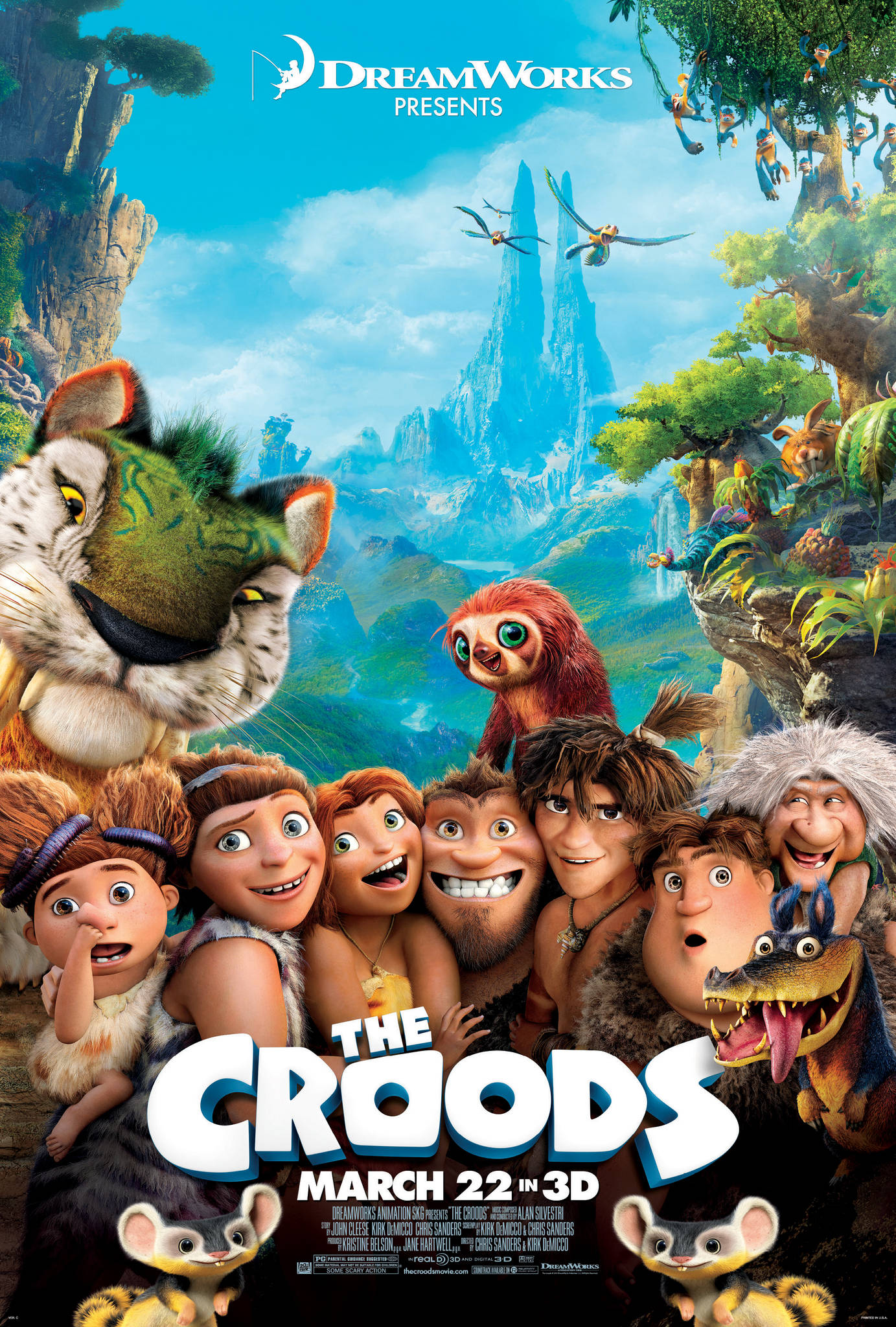 โปสเตอร์ภาพยนตร์ 3D The Croods วอลเปเปอร์
