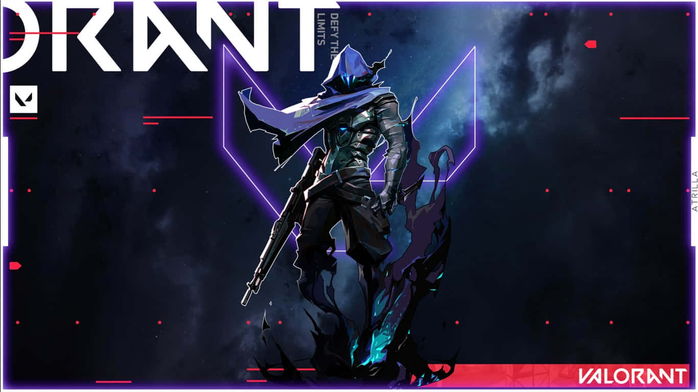โปสเตอร์สำหรับเกม Drant พร้อมชายในชุดคอสตูม วอลเปเปอร์