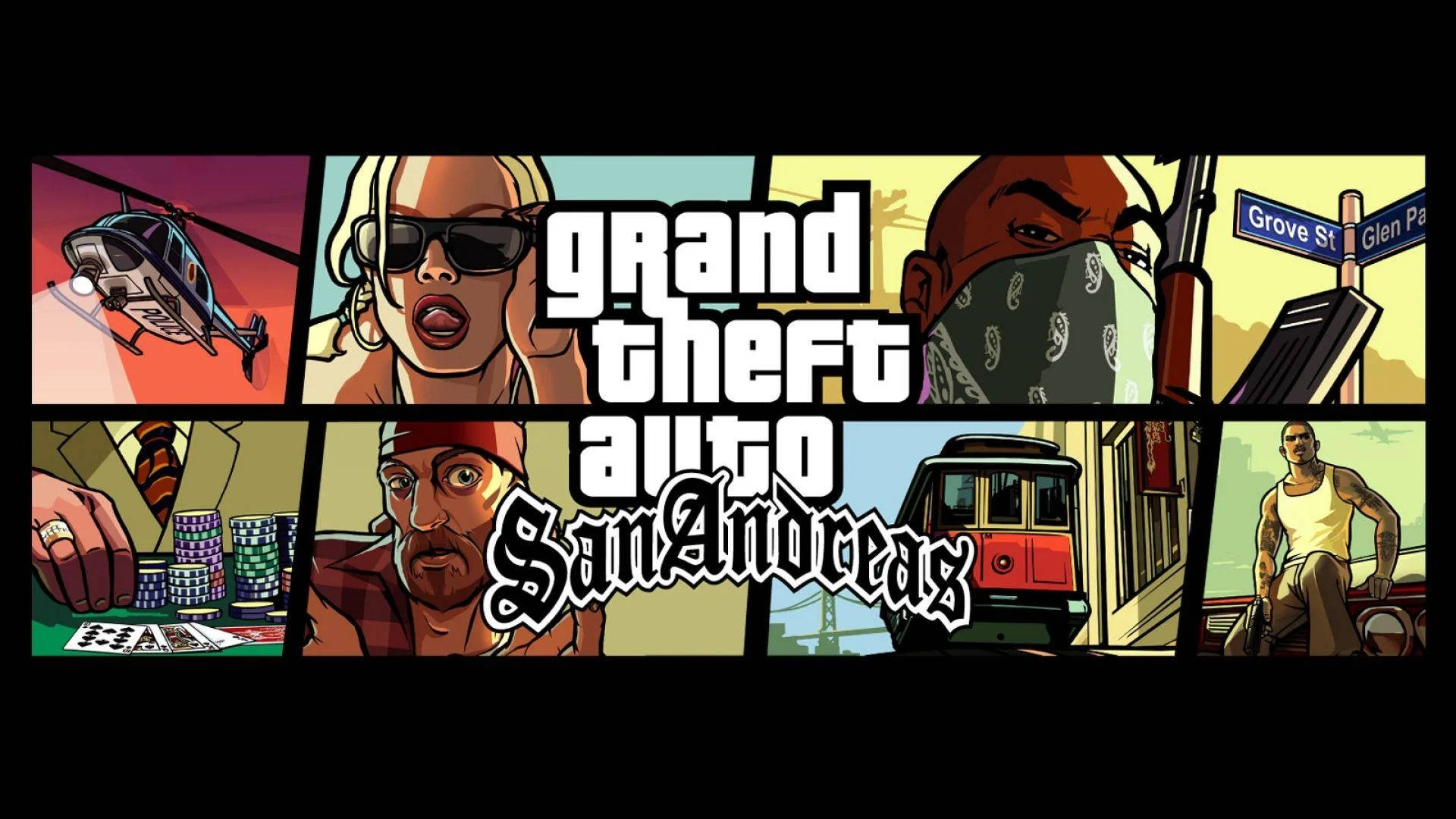 โปสเตอร์เกม Grand Theft Auto: San Andreas สุดตระการตาในความละเอียด 4K วอลเปเปอร์