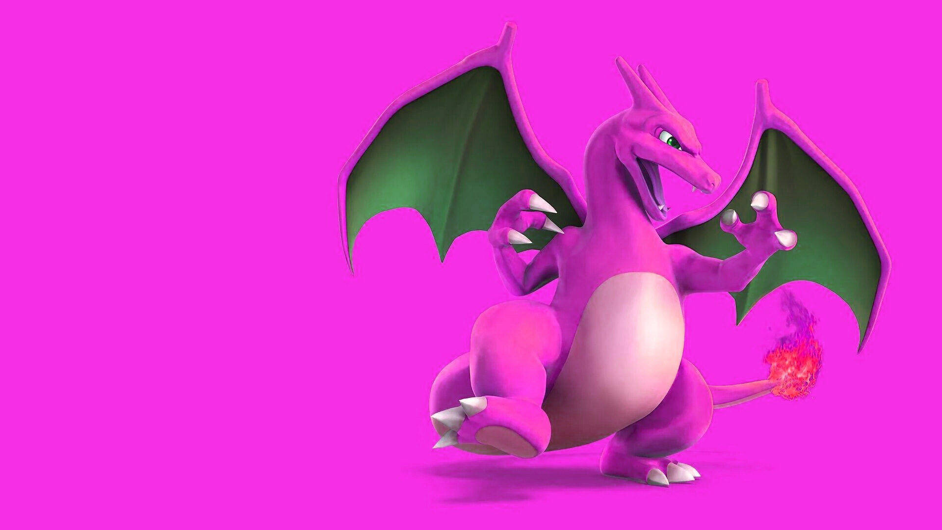 โปเกมอนชาร์ซาร์ดสีชมพูสุดเท่ วอลเปเปอร์