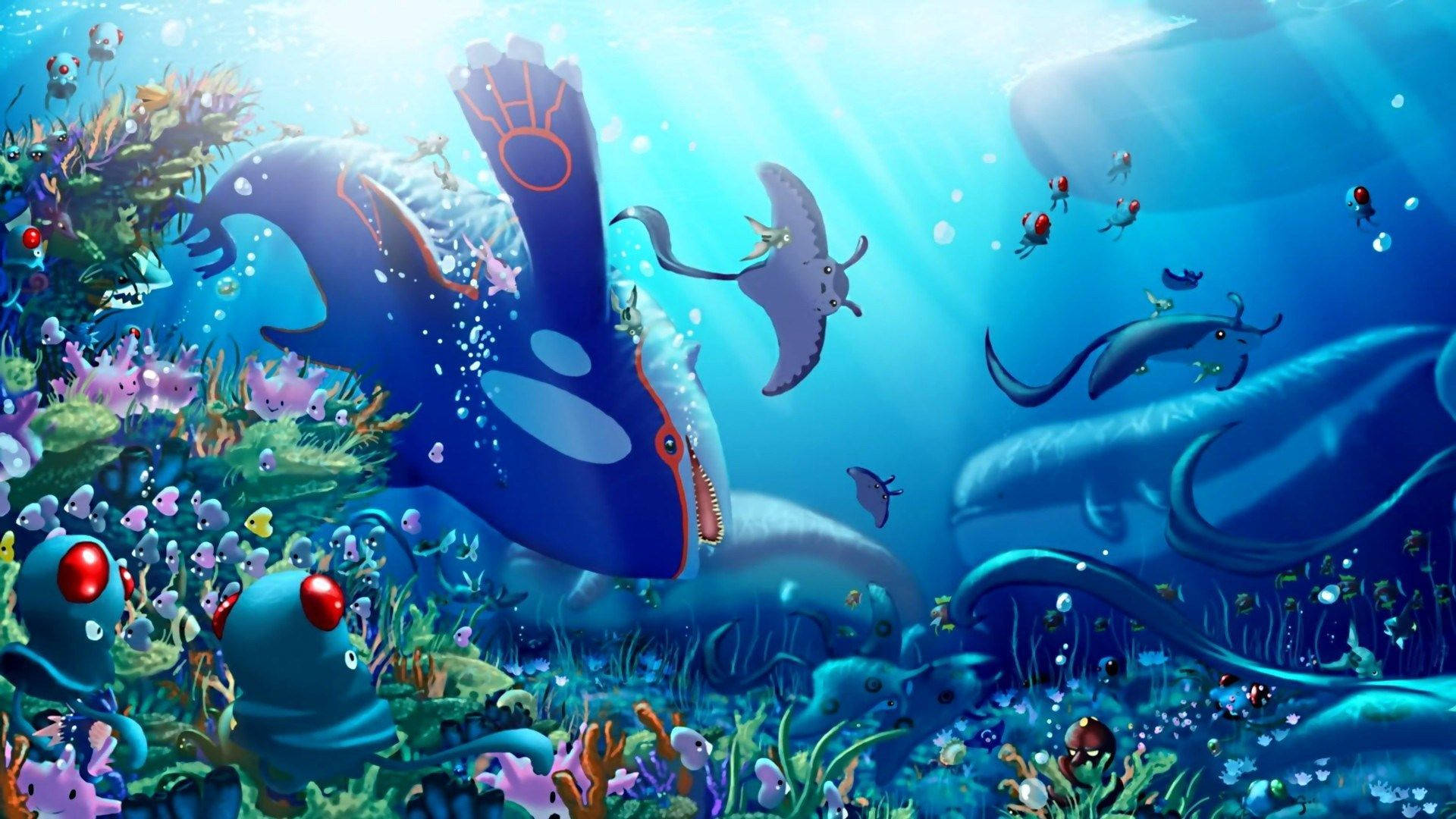 วอลเปเปอร์โปเกมอนทะเลและปลาใต้น้ำ — โปเกมอน วอลเปเปอร์