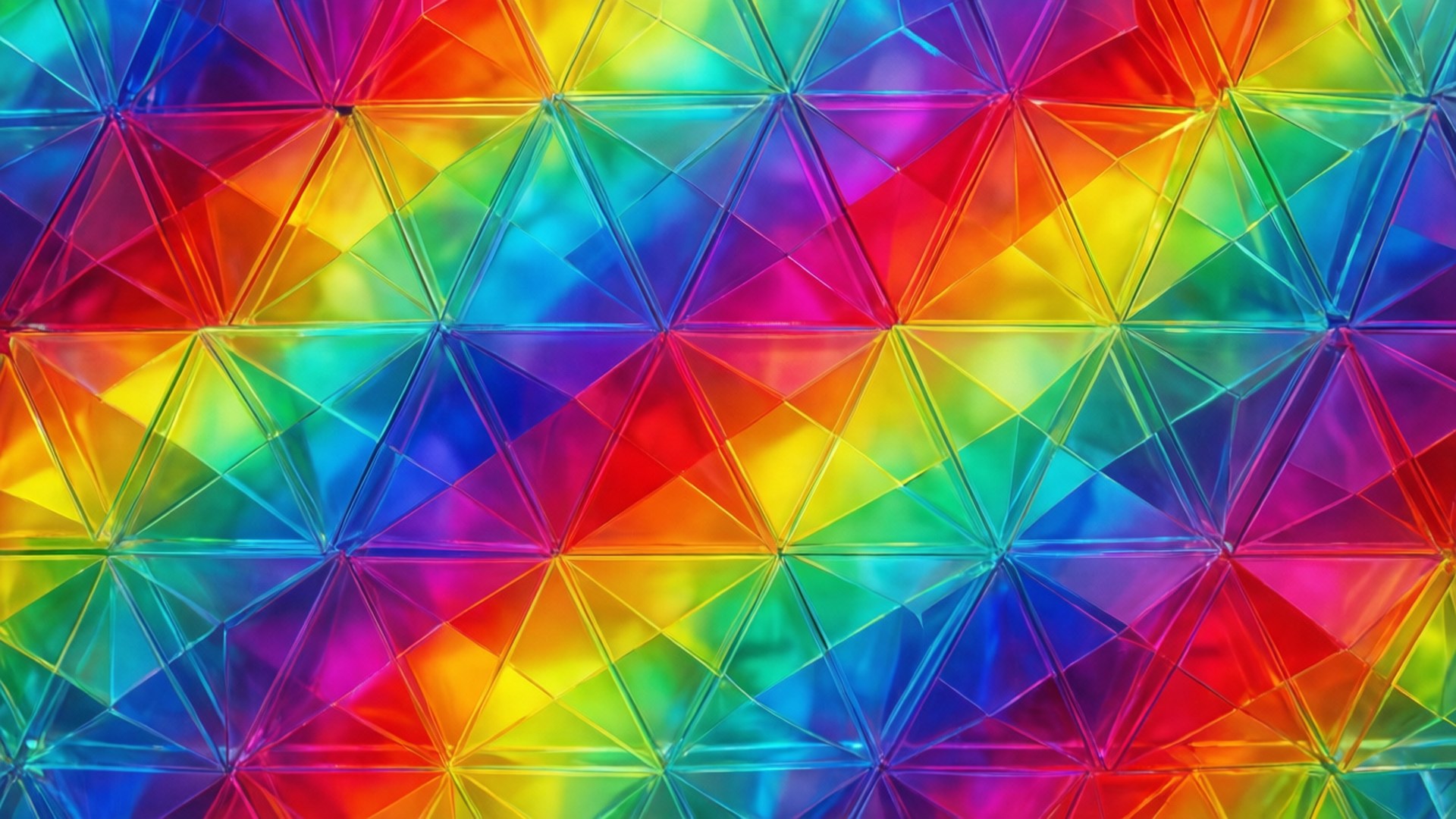โมเสกรูปสามเหลี่ยมสีรุ้ง วอลเปเปอร์