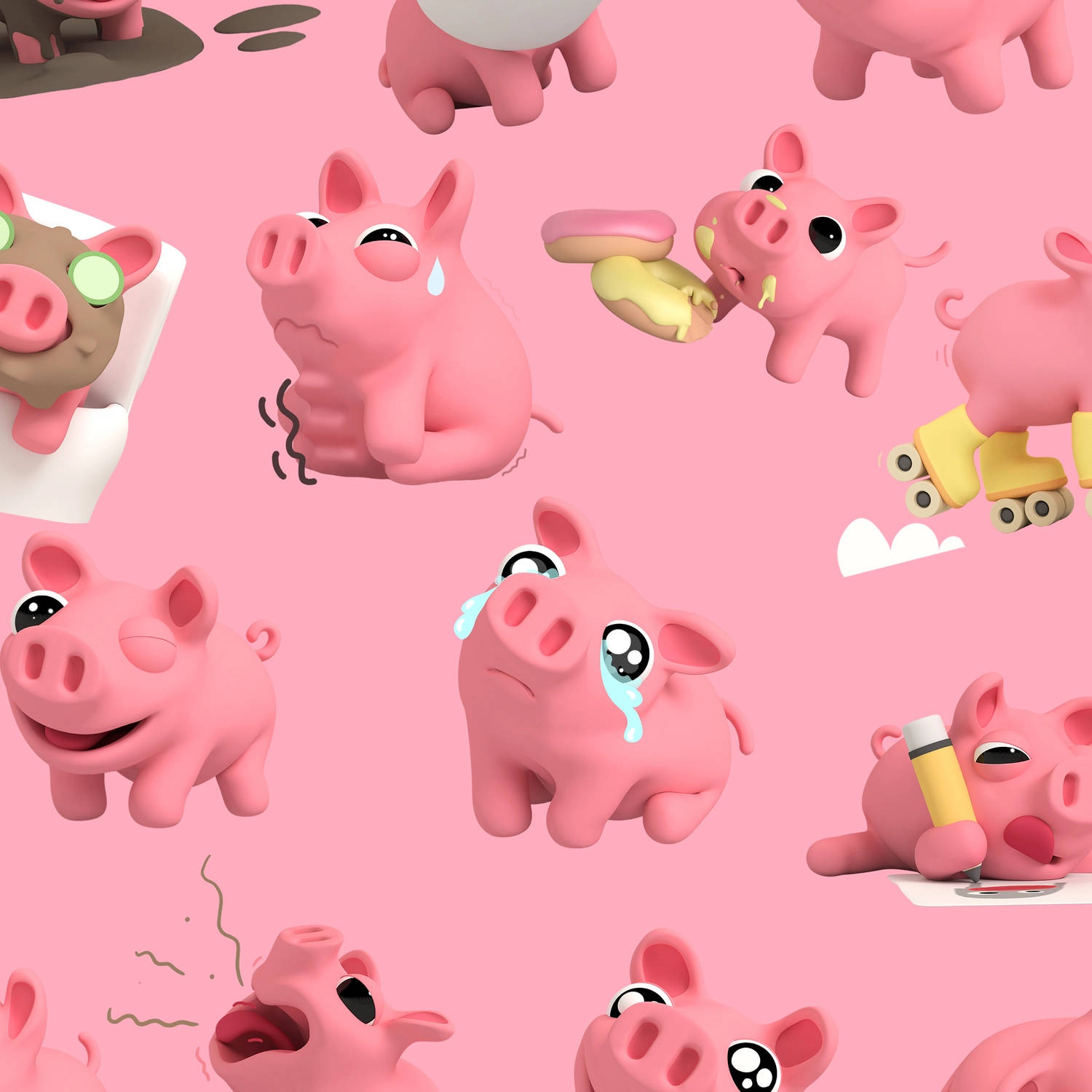 โรซ่าหมูน่ารัก วอลเปเปอร์