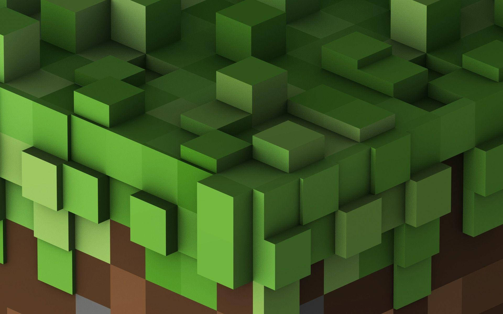 Minecraft ดิน หญ้า ทรงลูกบาศก์ วอลเปเปอร์ — มายคราฟ วอลเปเปอร์