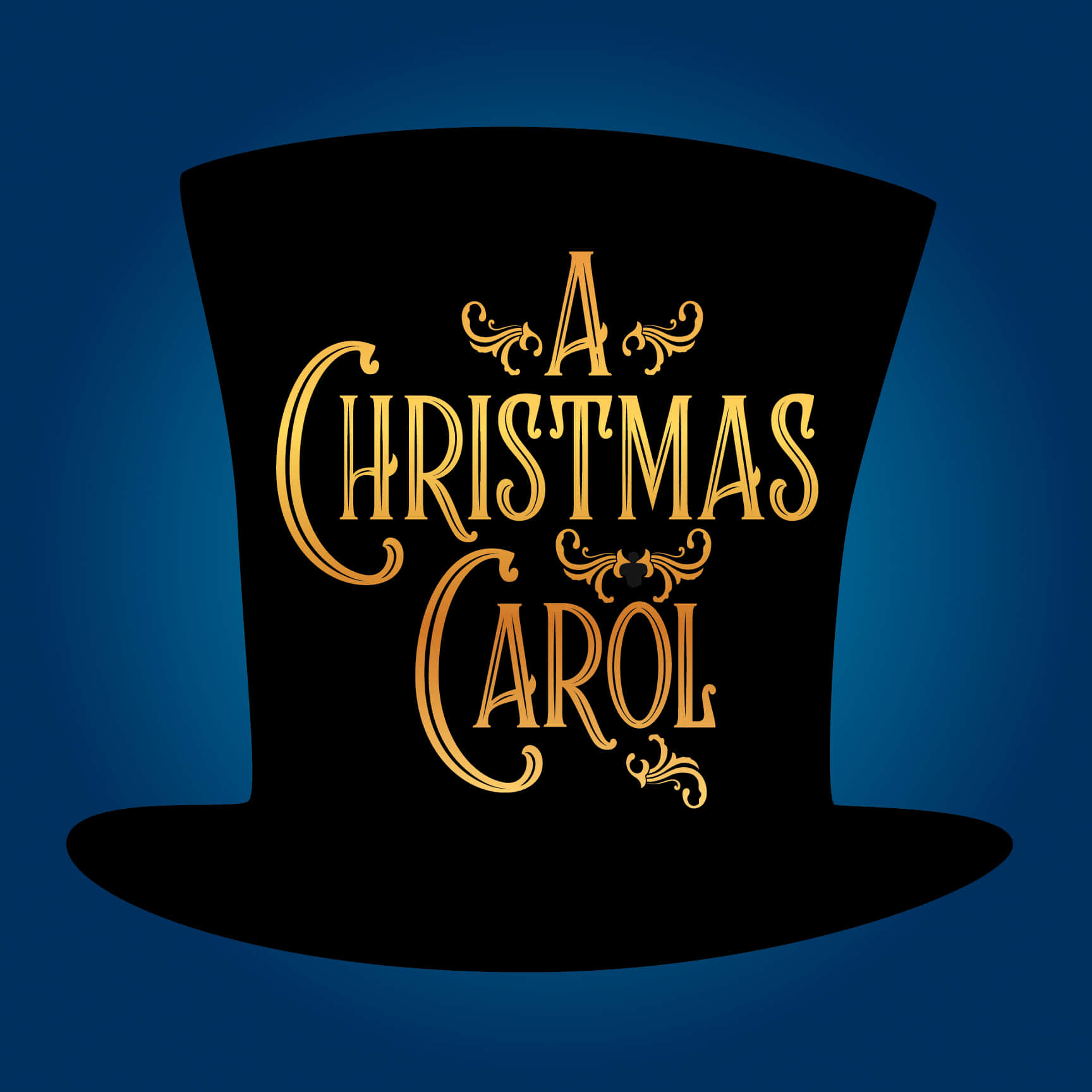 โลโก้ A Christmas Carol พร้อมหมวกทรงสูง วอลเปเปอร์