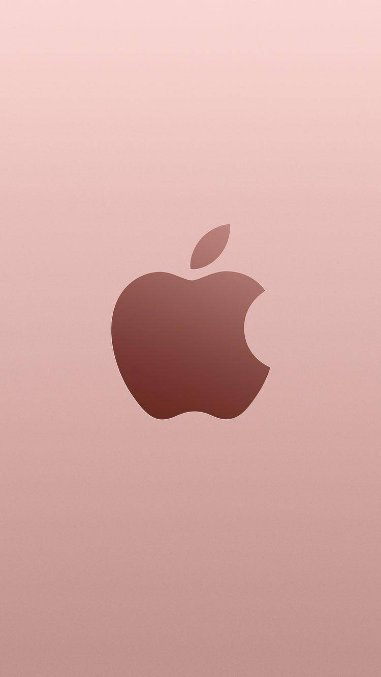 โลโก้ Apple สีกุหลาบทอง iPhone SE วอลเปเปอร์