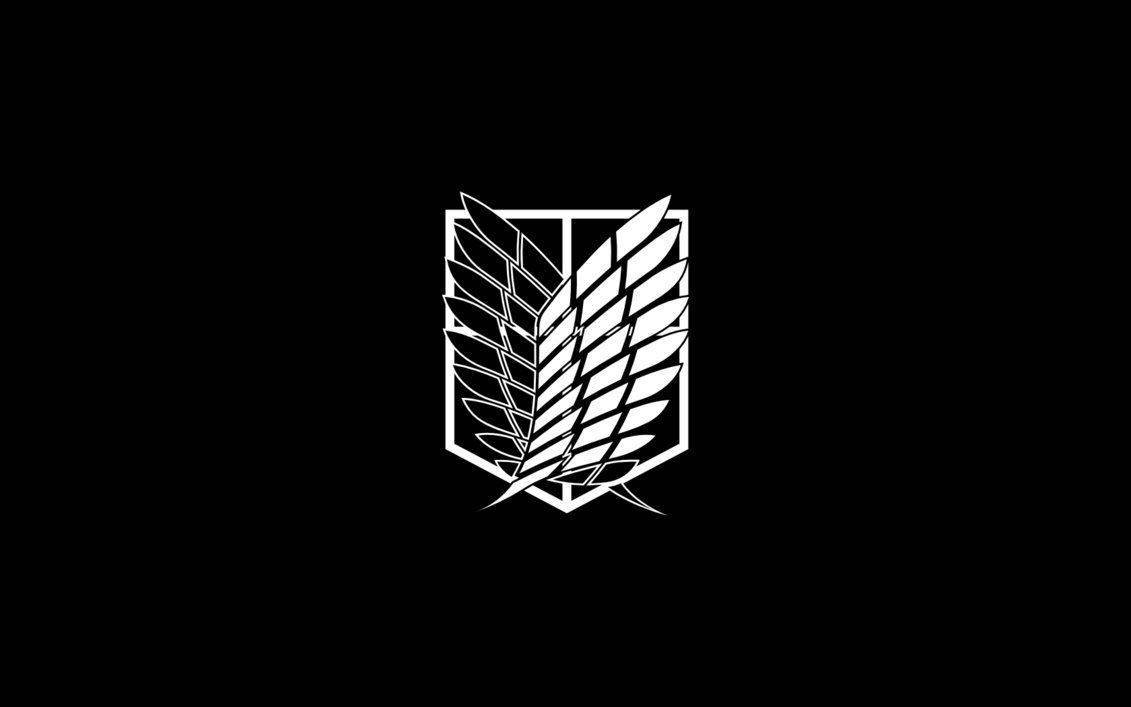 โลโก้ Attack on Titan ขาวดำ — Attack On Titan วอลเปเปอร์