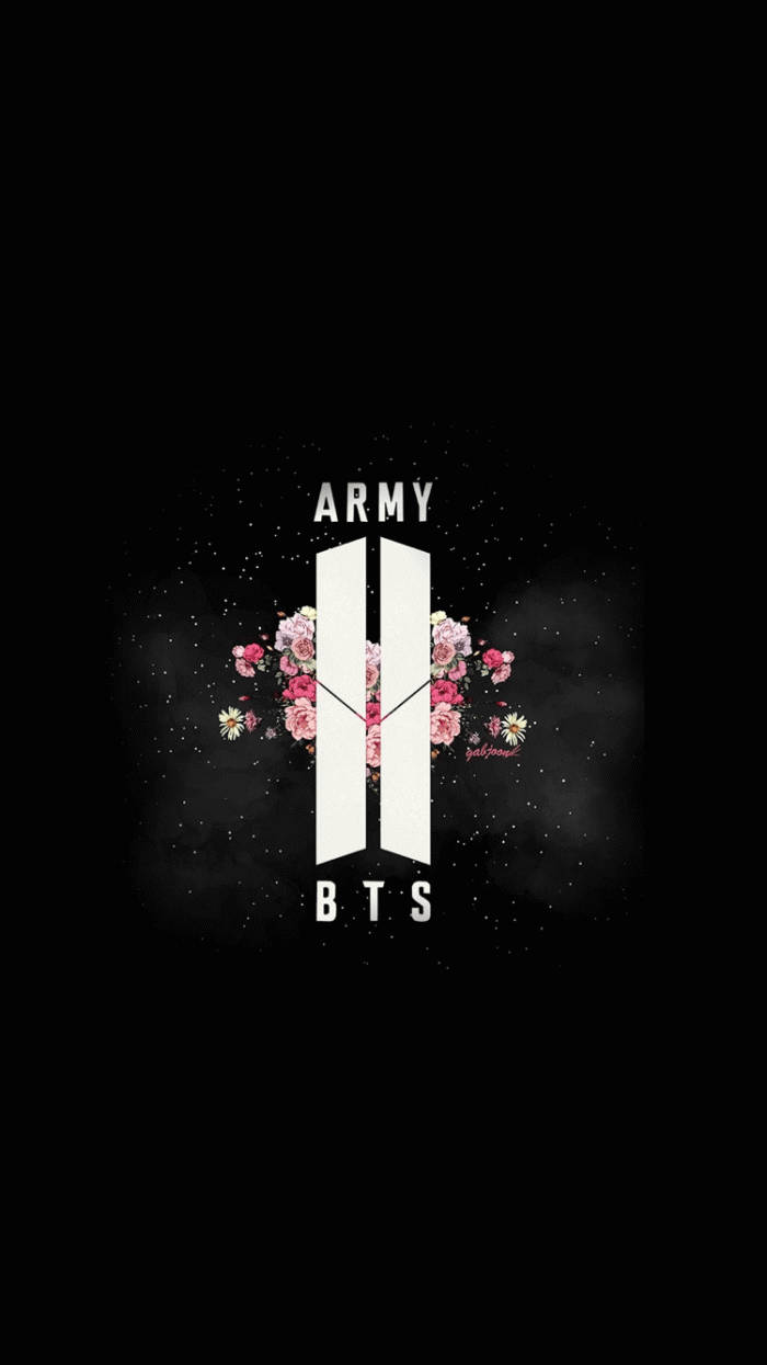 โลโก้ BTS Army สไตล์กาแล็กซีพร้อมดวงดาว วอลเปเปอร์