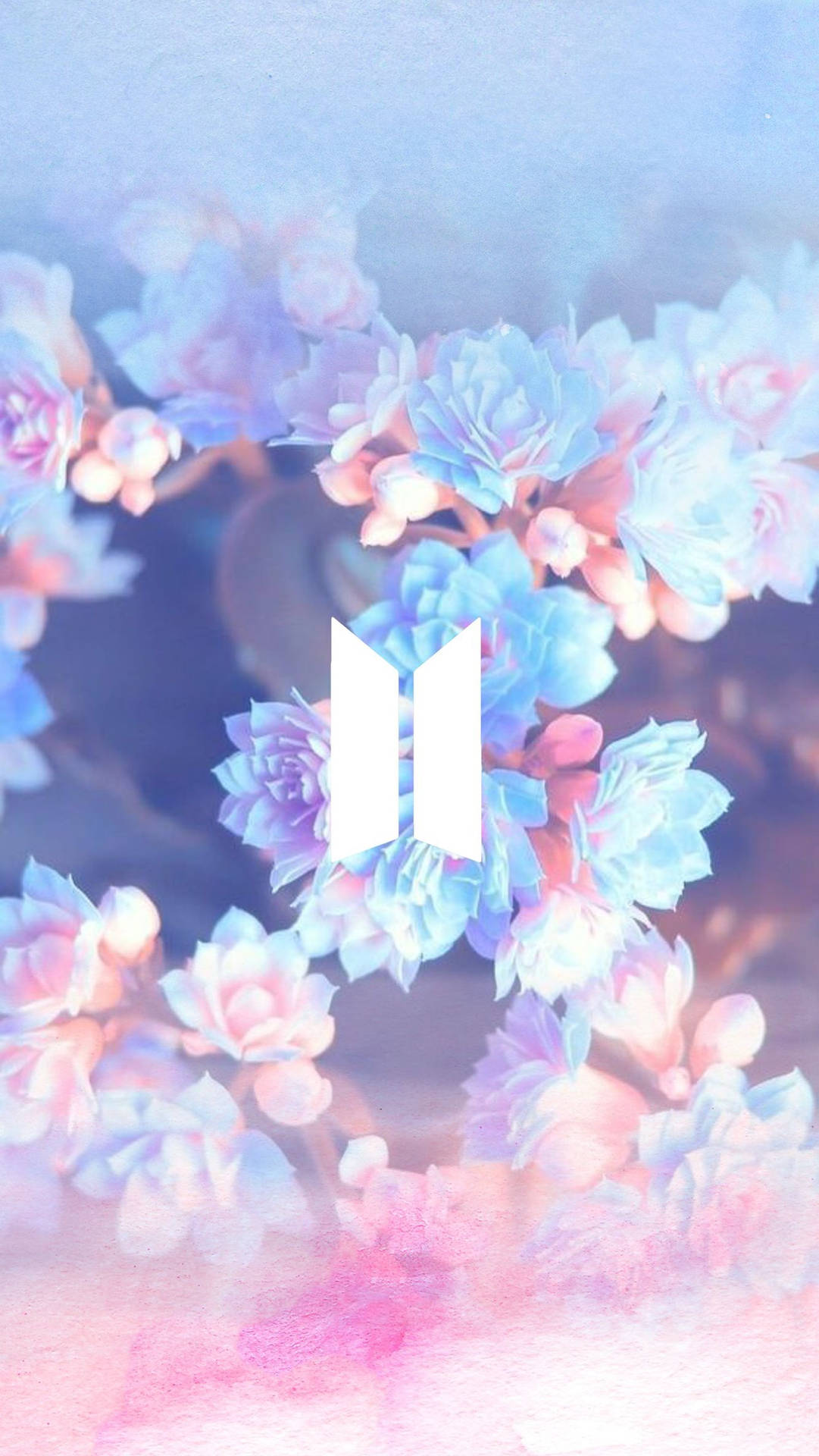 วอลเปเปอร์โลโก้ BTS ลายดอกไม้ — โลโก้ BTS GIF วอลเปเปอร์