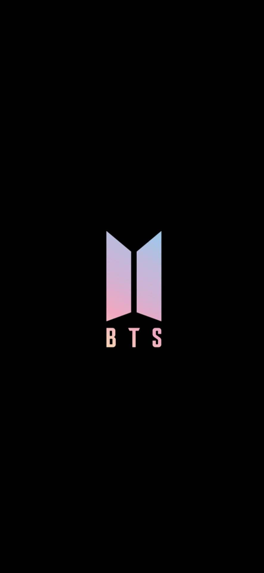 โลโก้ BTS สีชมพูสไตล์มินิมอล วอลเปเปอร์