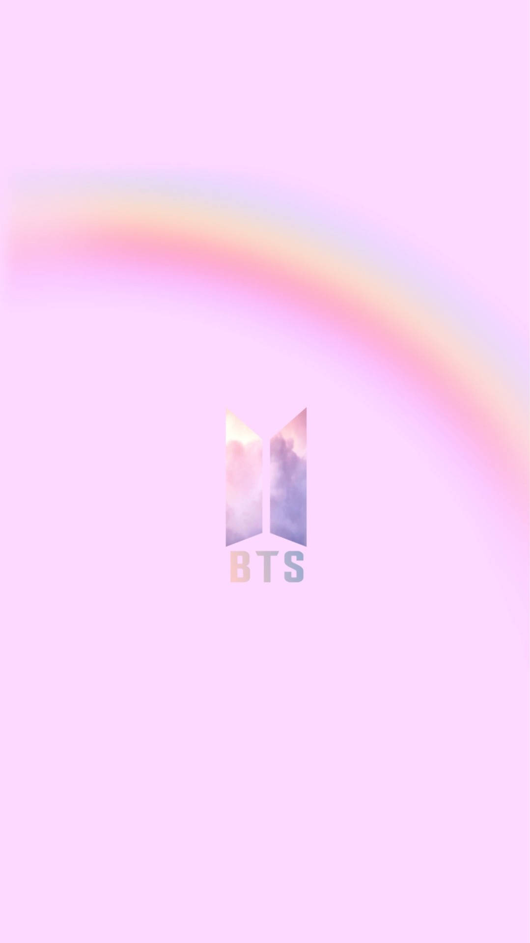 โลโก้ BTS สีชมพูสายรุ้ง วอลเปเปอร์