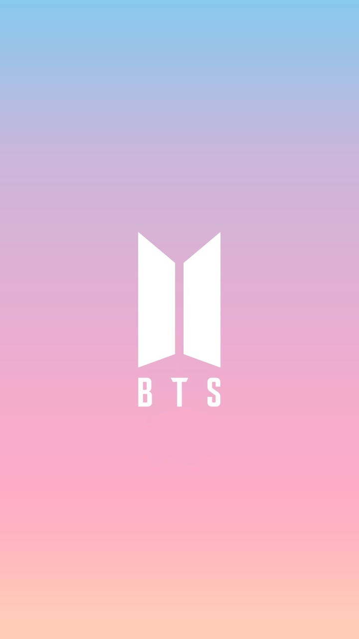 โลโก้ BTS สีชมพูเกรเดียนต์ วอลเปเปอร์