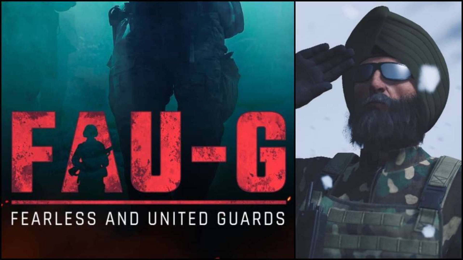 โลโก้ FAU-G ทหารกำลังทำความเคารพ วอลเปเปอร์