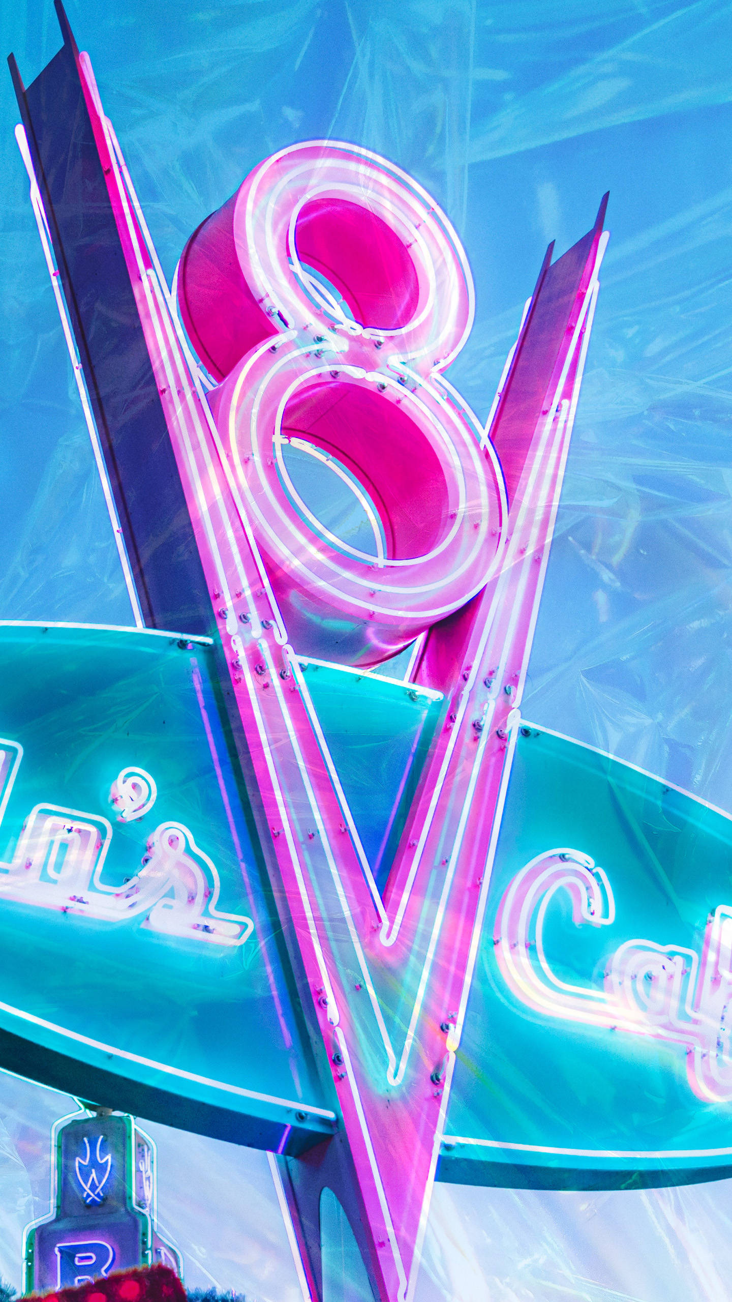 โลโก้ Flo's V8 Cafe ดิสนีย์แลนด์ วอลเปเปอร์